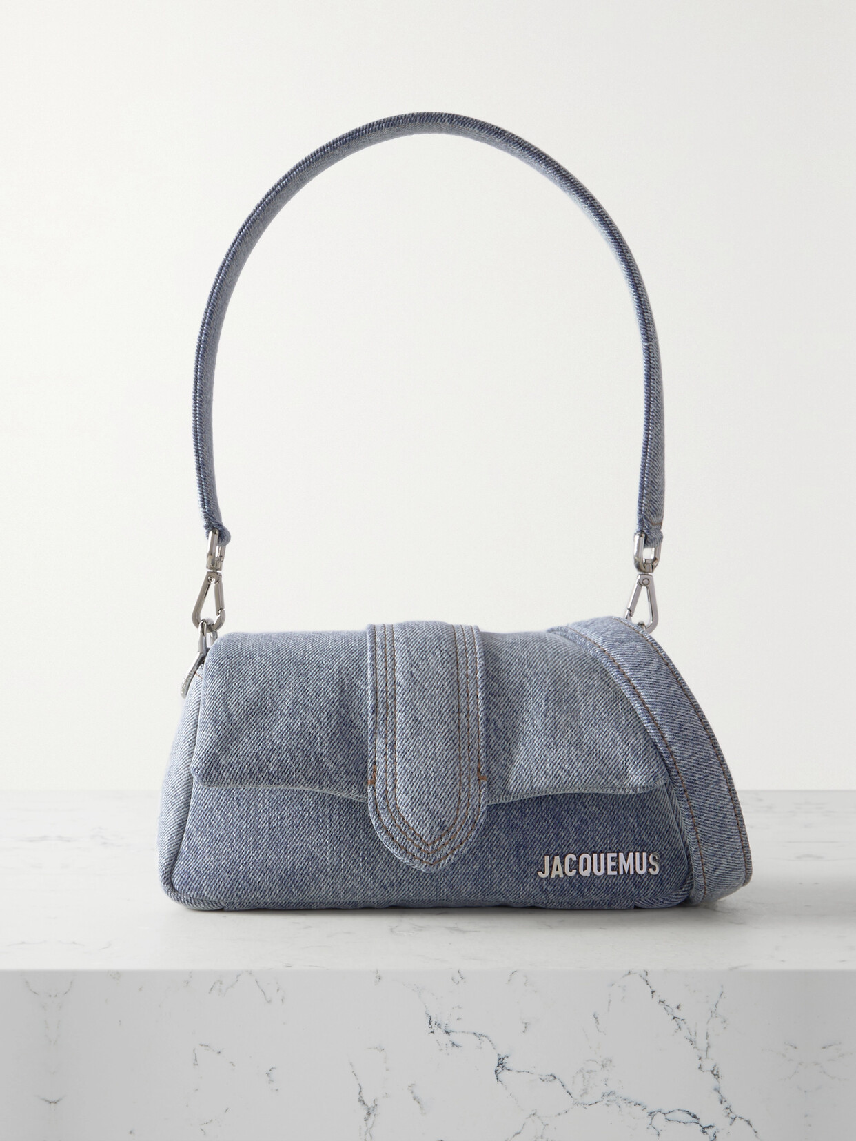 Jacquemus Le Petit Bambimou Denim Shoulder Bag In Blue