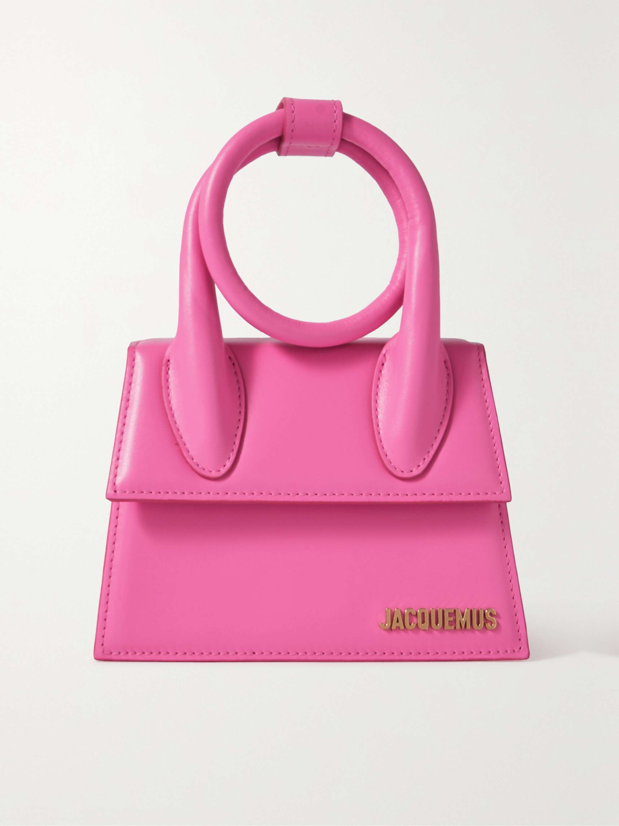 Jacquemus Neon Pink Le Chiquito Leather Top-Handle Bag