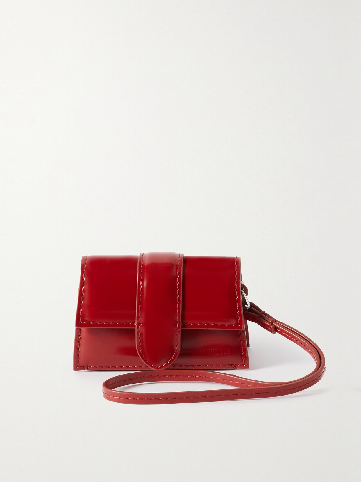 Jacquemus Le Porte Bambino Leather Shoulder Bag In Red