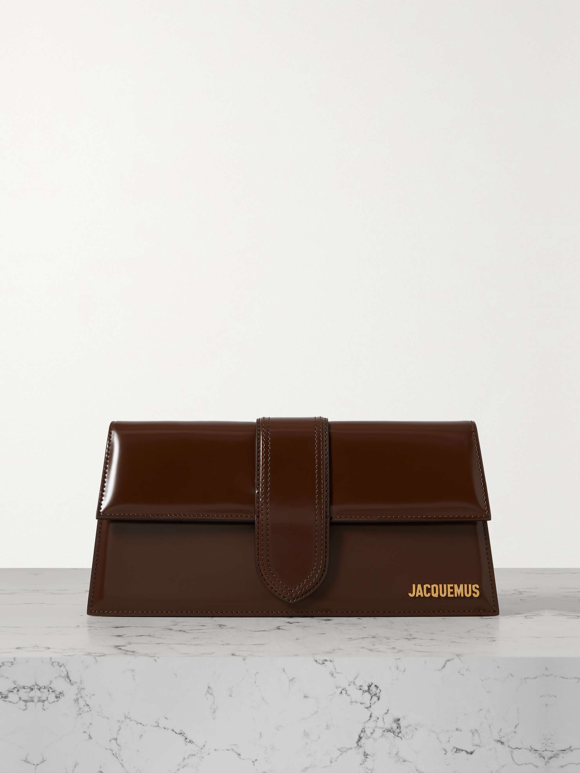 JACQUEMUS Le Bambino Long patent-leather shoulder bag