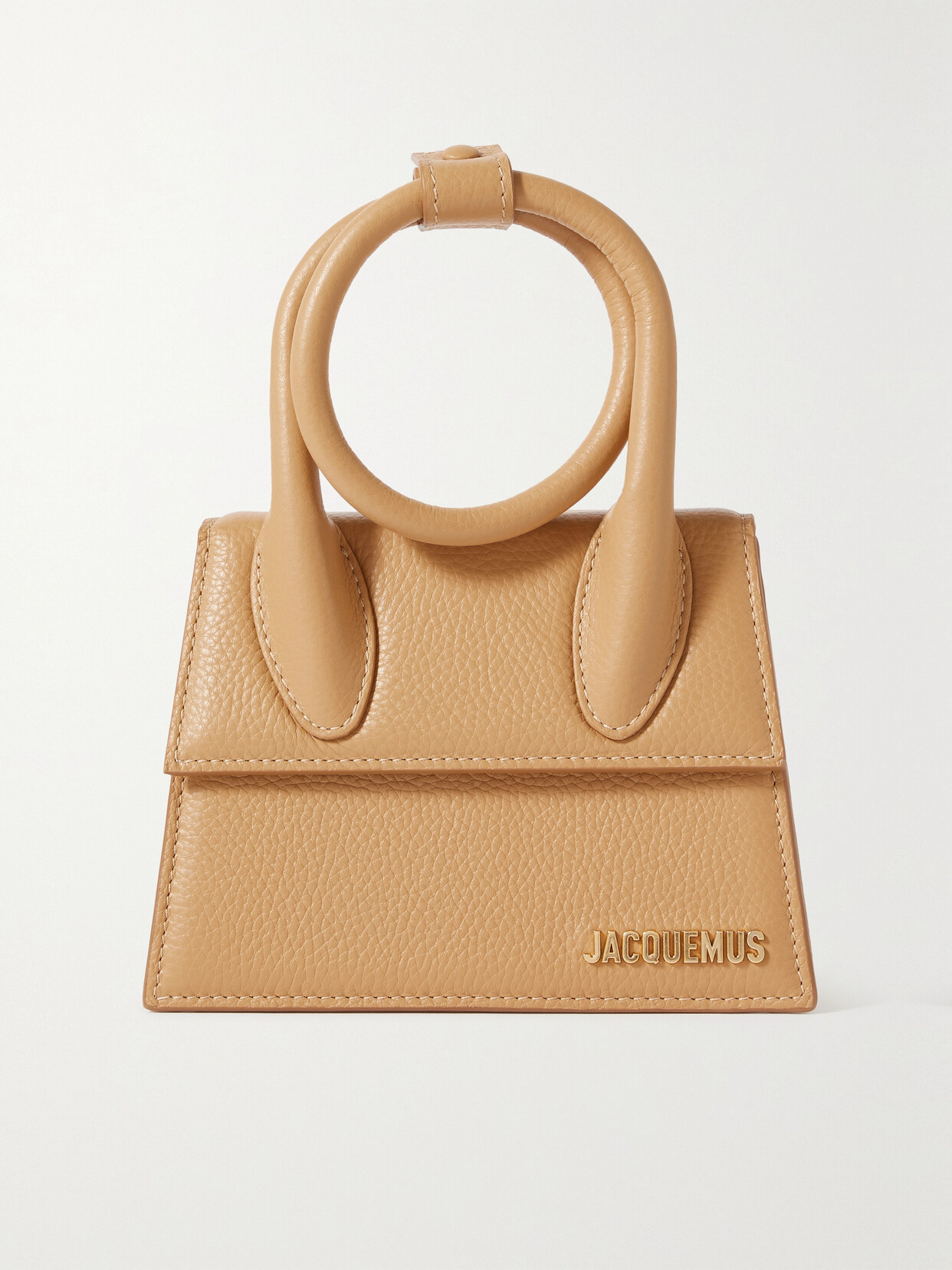 Jacquemus - Le Chiquito Noeud Textured-leather Shoulder Bag - Brown