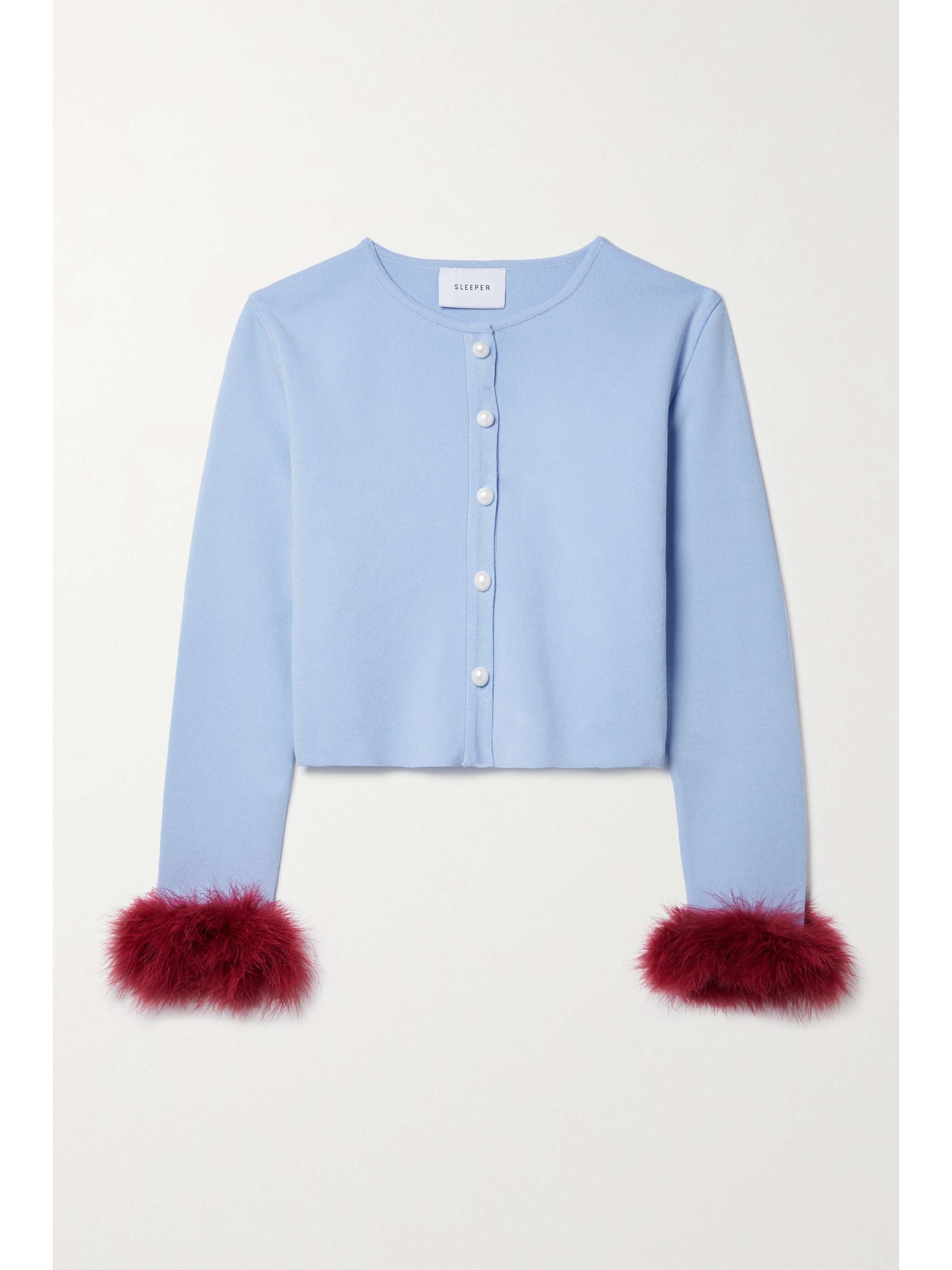 Feather clearance trim cardigan