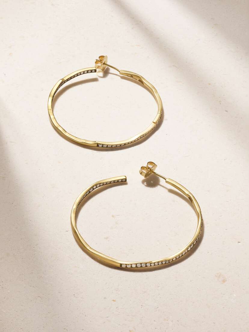 Sylva & Cie Liliane 18-karat Gold Diamond Hoop Earrings