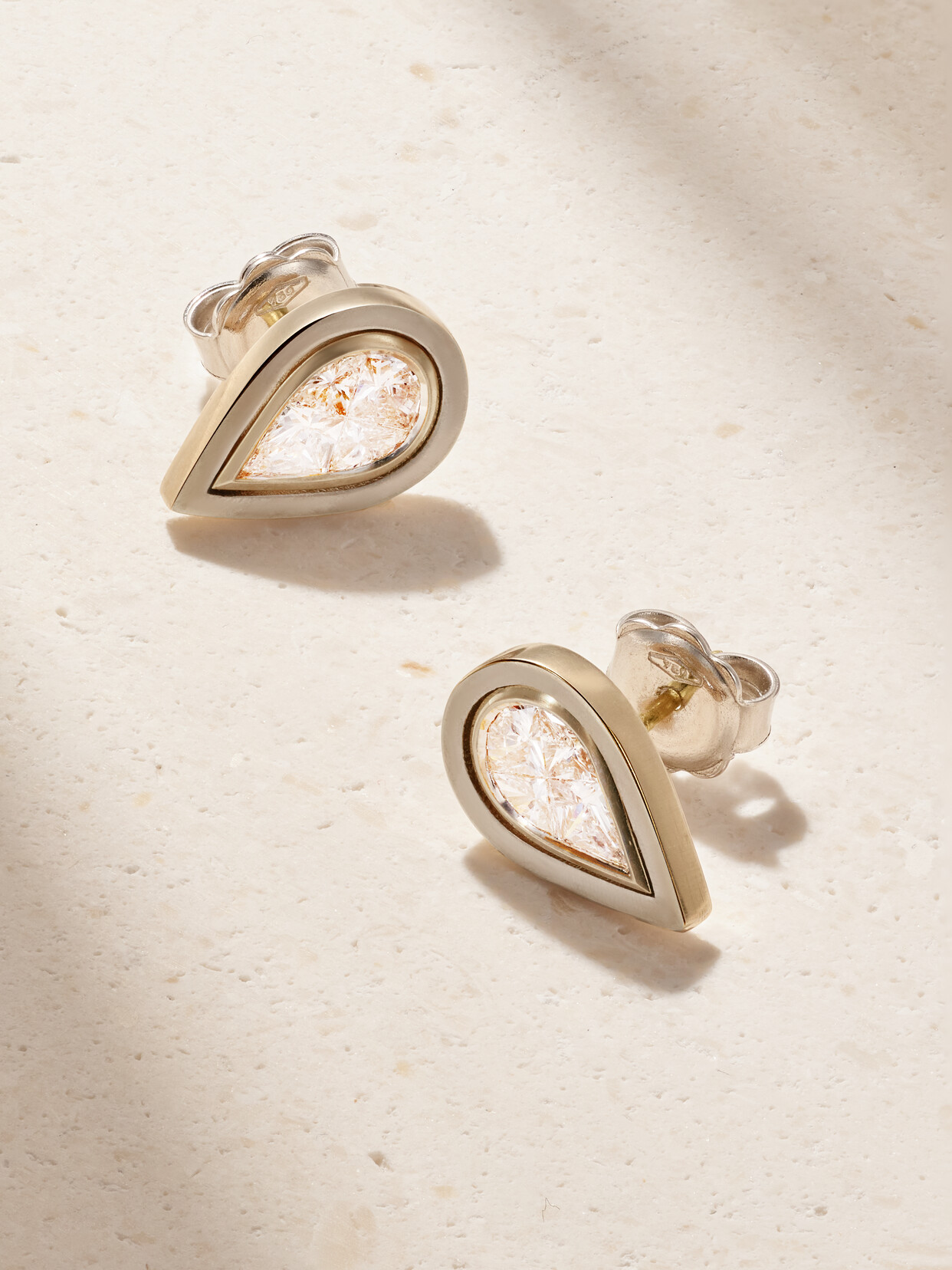 Sylva & Cie - Mosaic 18-karat Gold Diamond Earrings - One size