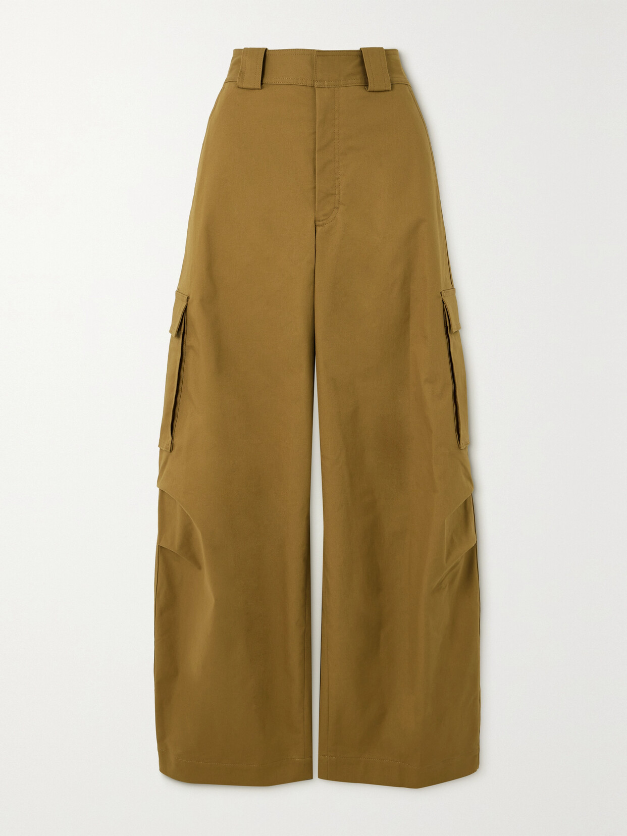 A.L.C. - Brie Cotton-blend Wide-leg Cargo Pants - Yellow