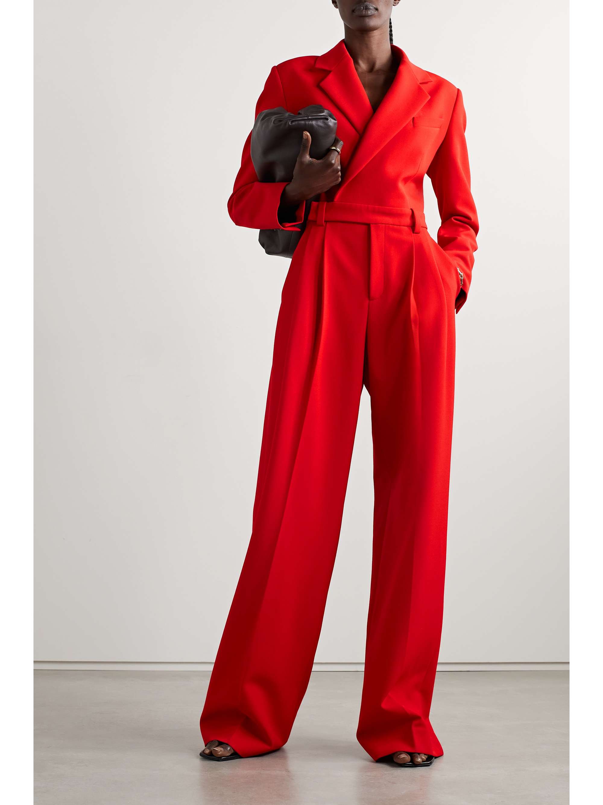 A.L.C. Tatum cutout pleated twill jumpsuit NETAPORTER
