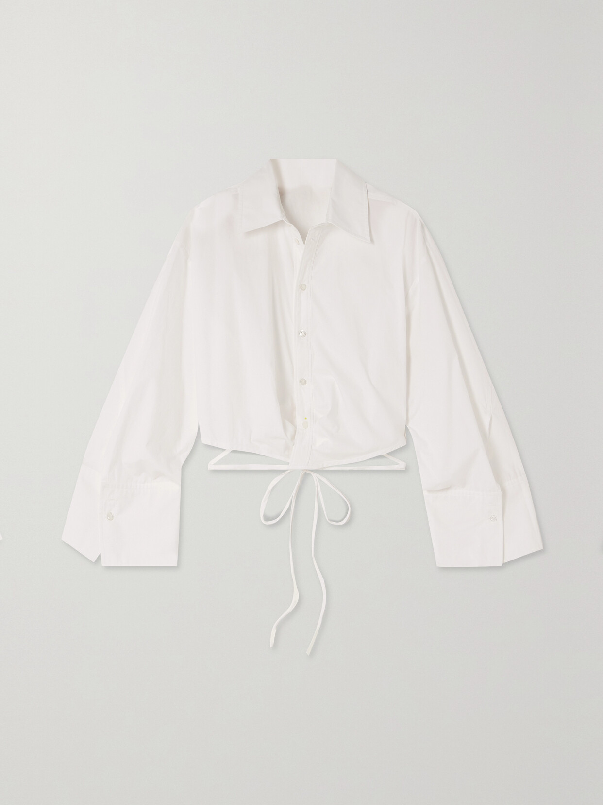 A.L.C. Collin Wrap-effect Cotton-poplin Shirt - White