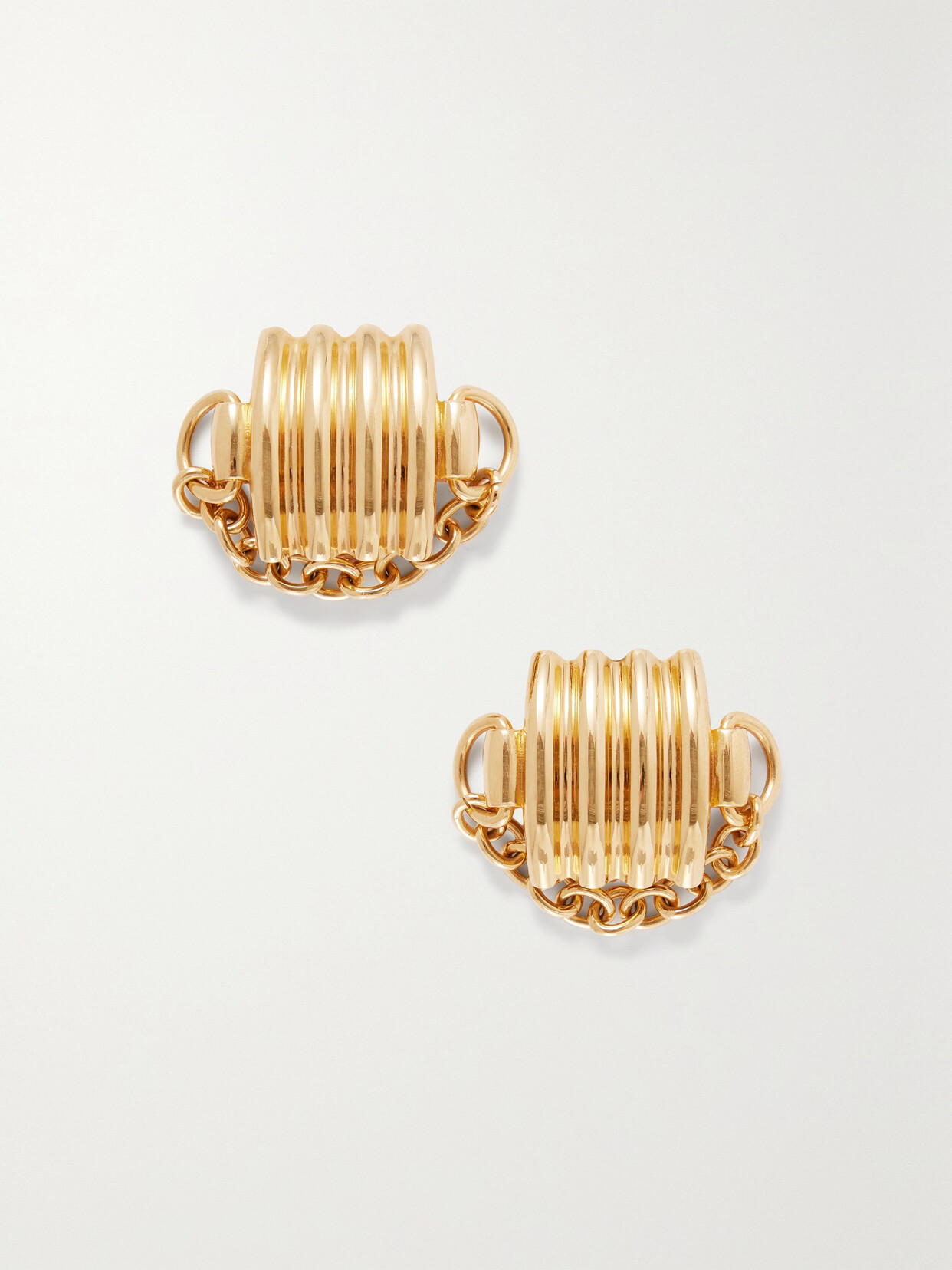 Khaite - Julius Chain Gold-plated Clip Earrings - One size