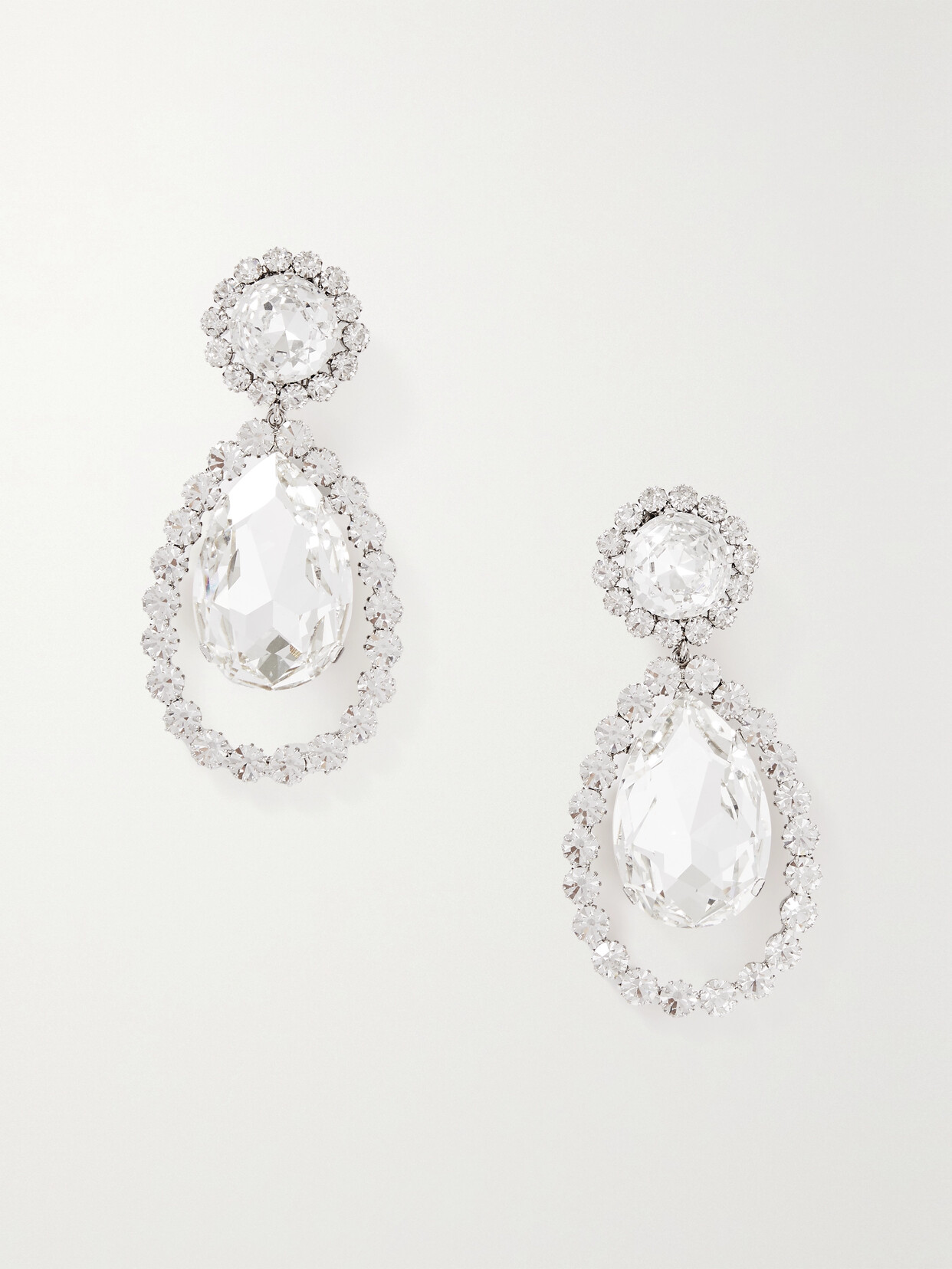 Alessandra Rich -tone Crystal Clip Earrings