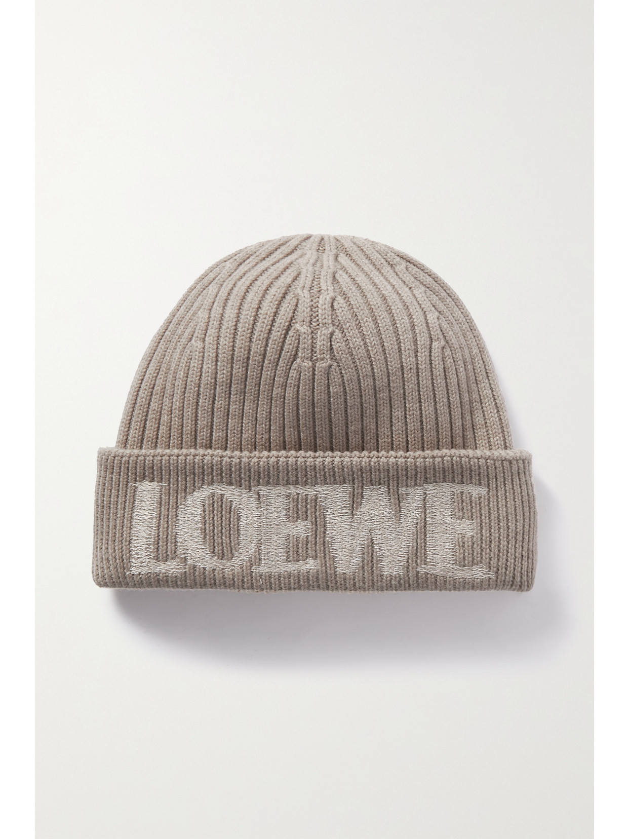 Loewe - Embroidered Wool Beanie - Neutrals