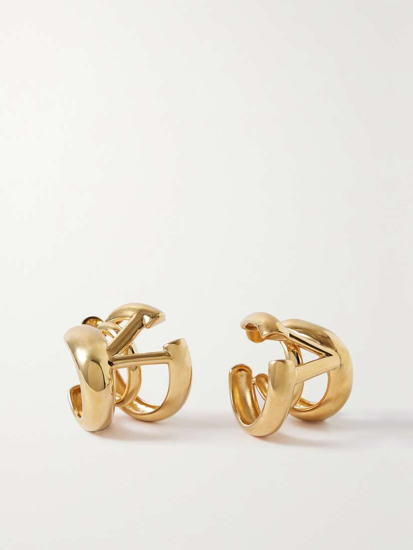 Valentino Garavani Vlogo -tone Hoop Earrings