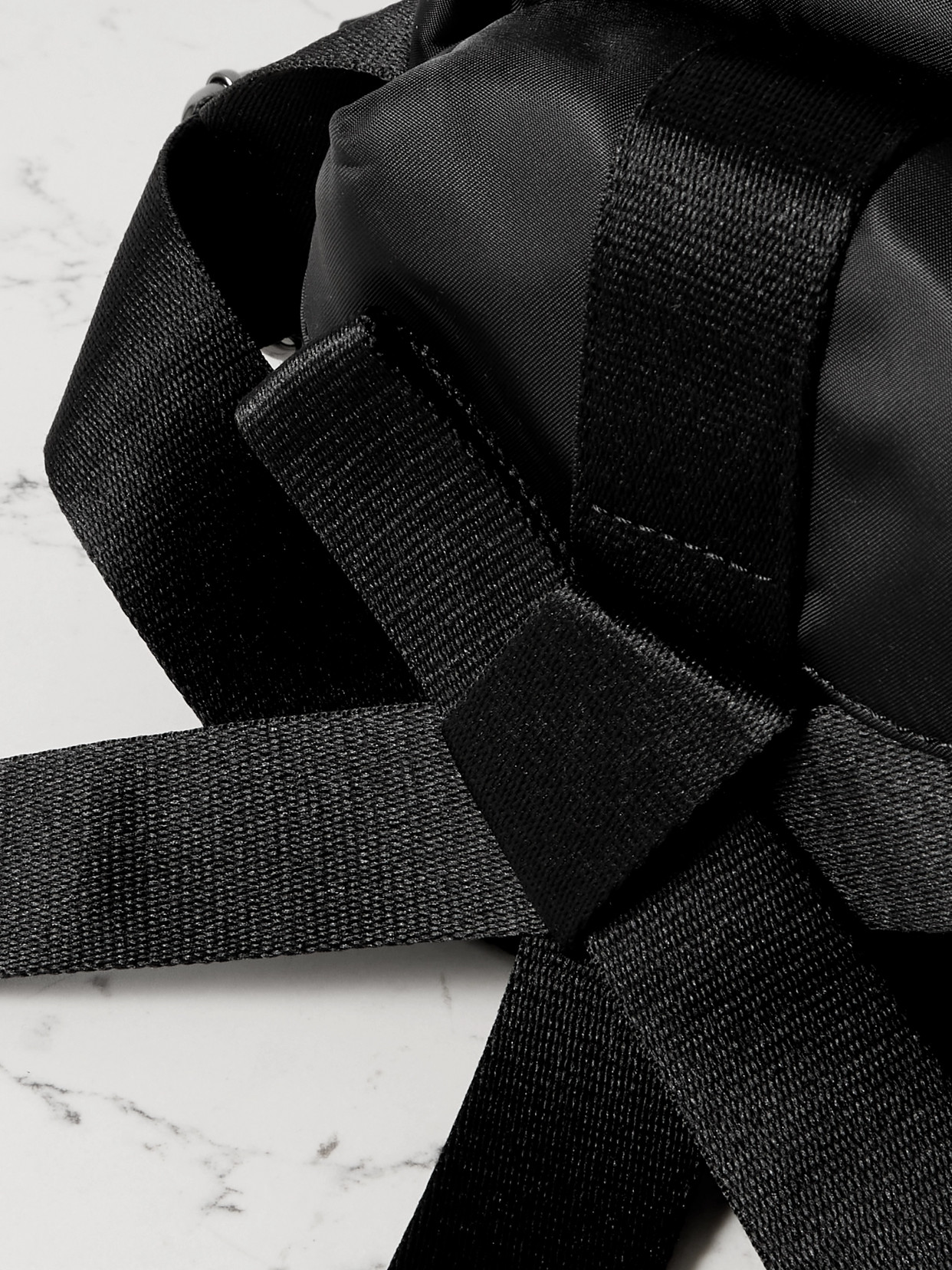Simone Rocha Bow And Faux Pearl-embellished Shell Belt Bag In Black