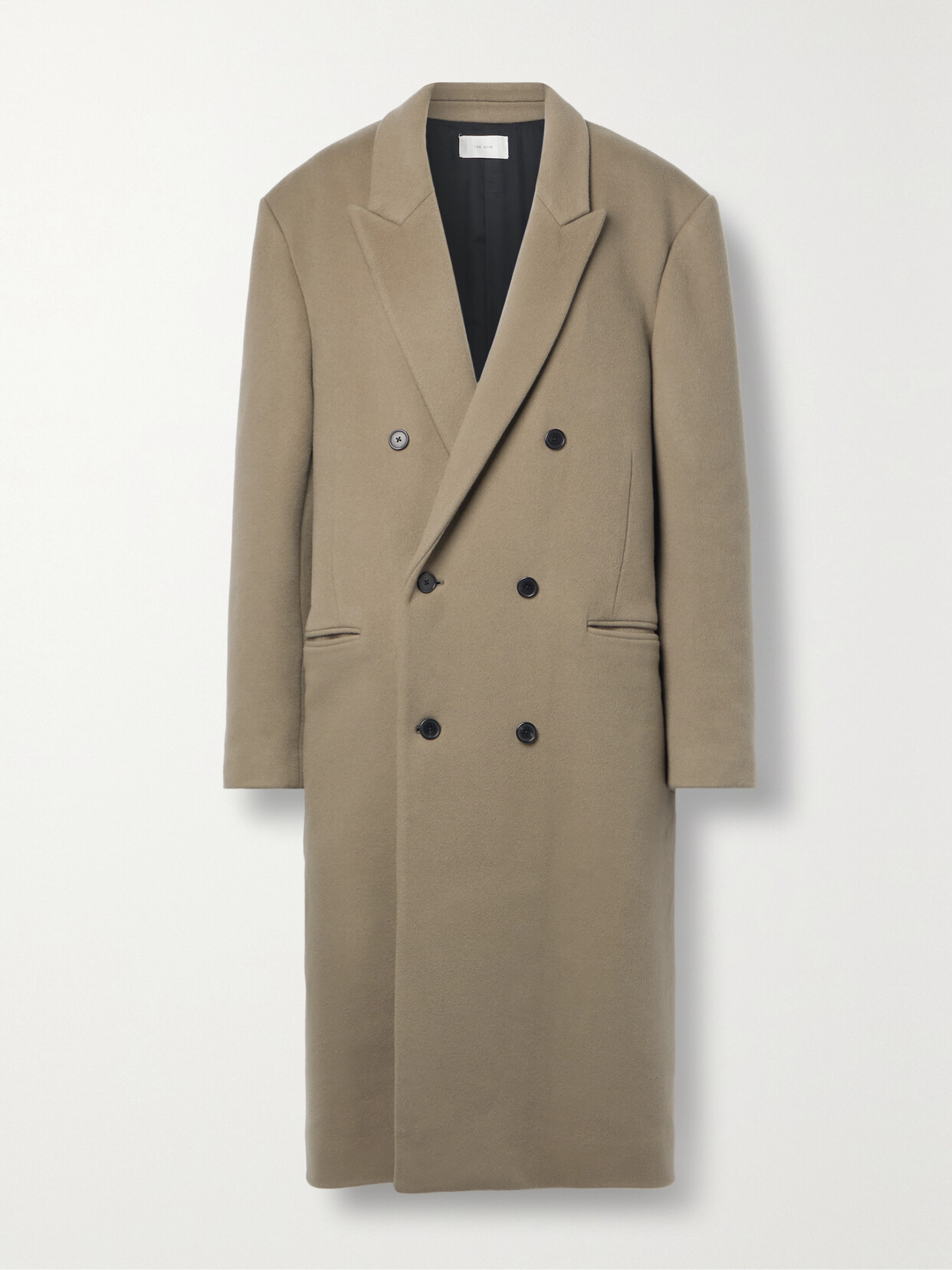 Shop The Row Anderson Oversized Double-breasted Cashmere Coat In Neutrals