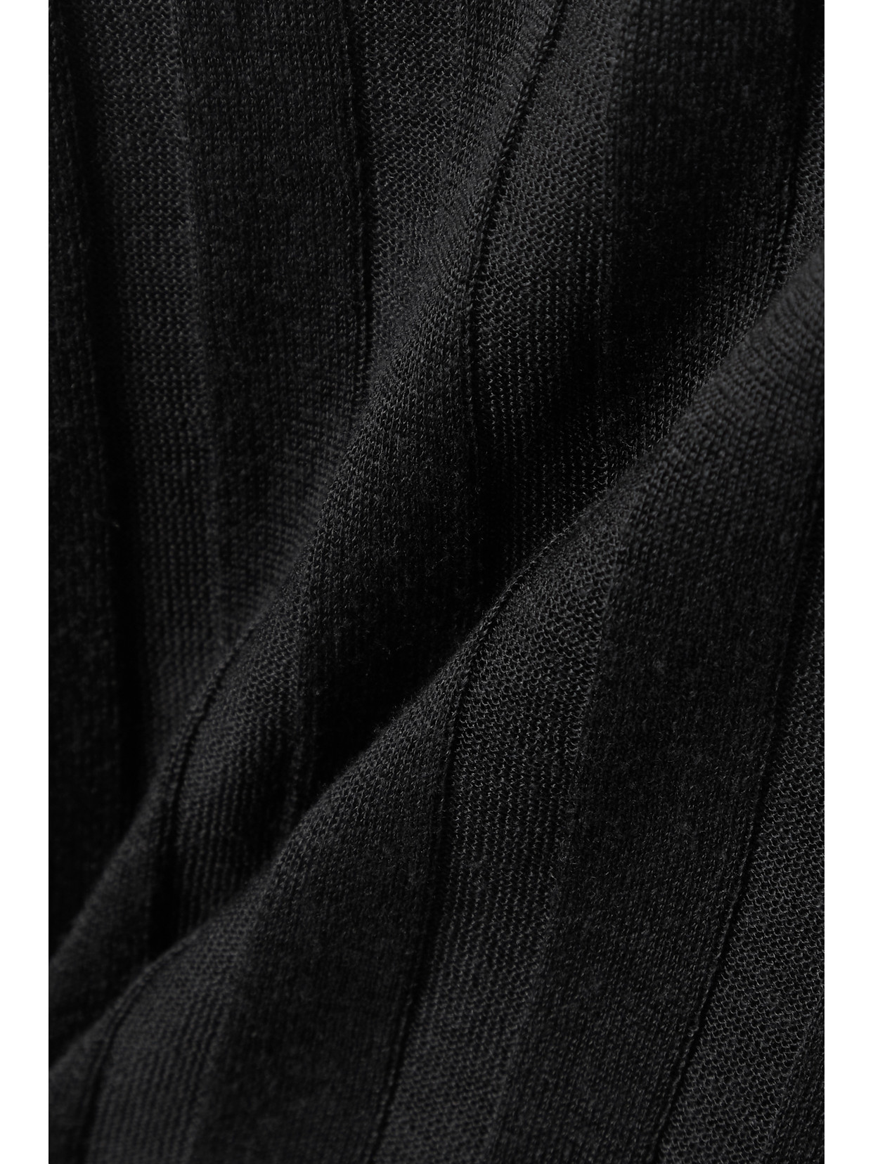 The Row Daxy Mock-neck Linen-silk Rib Top In Black