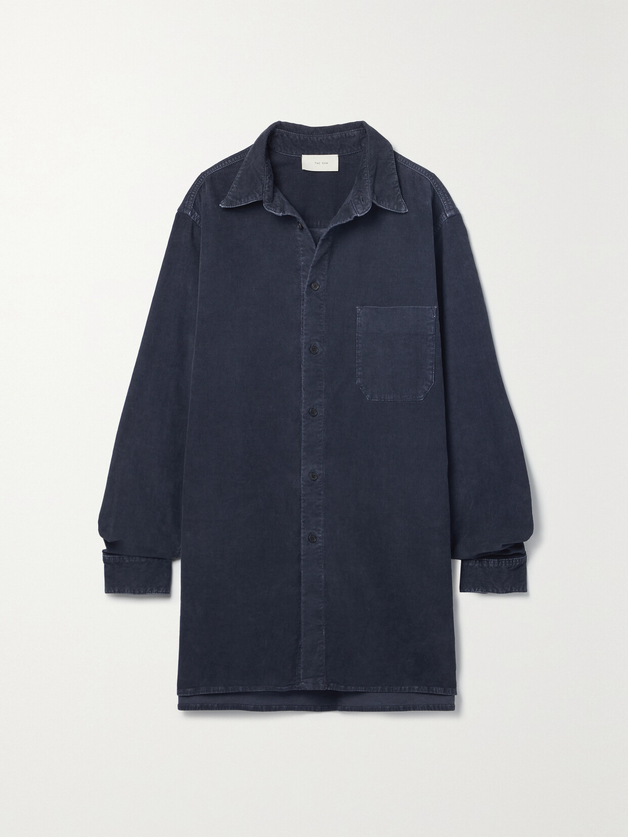 The Row Idro Oversized Cotton-blend Corduroy Shirt In Blue