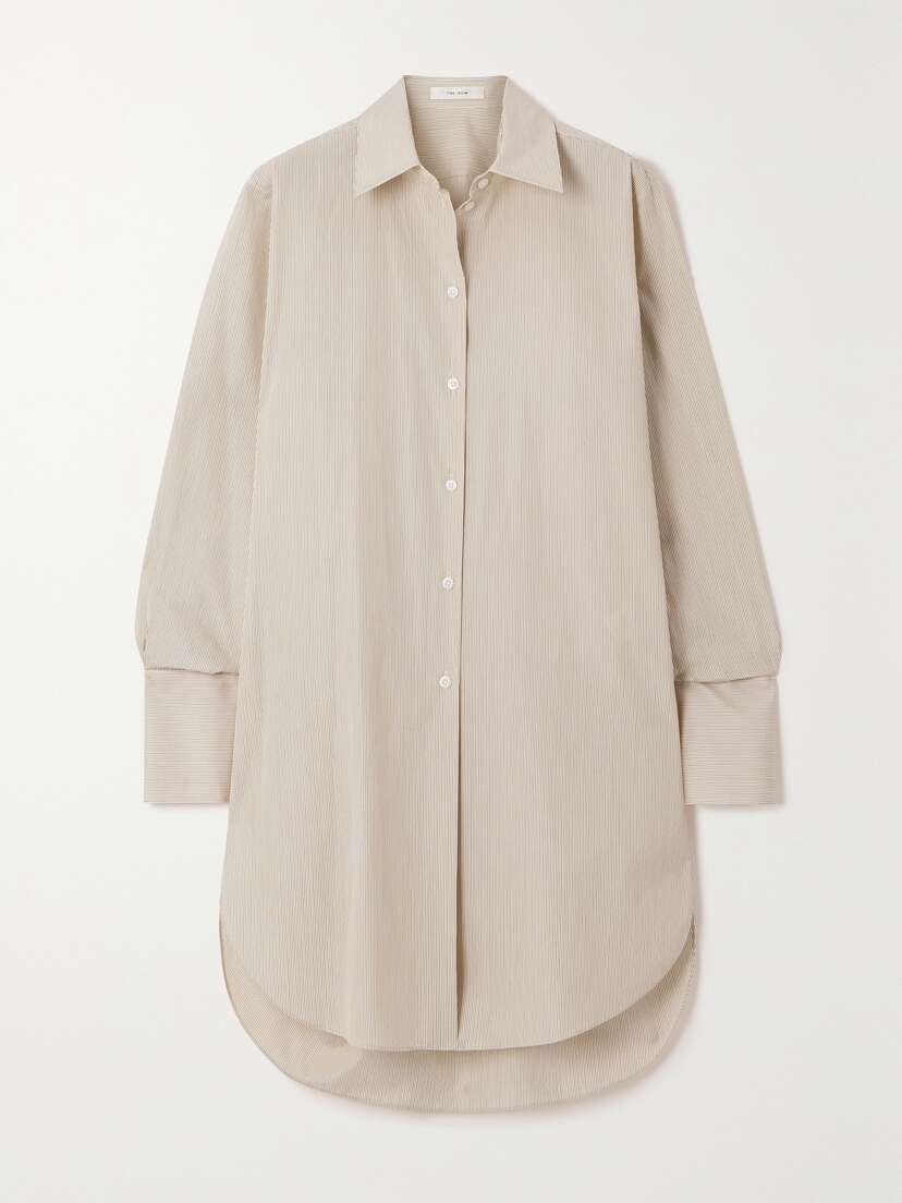 The Row Astrea Striped Cotton-poplin Shirt