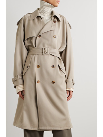 The Row June belted cotton-gabardine trench coat