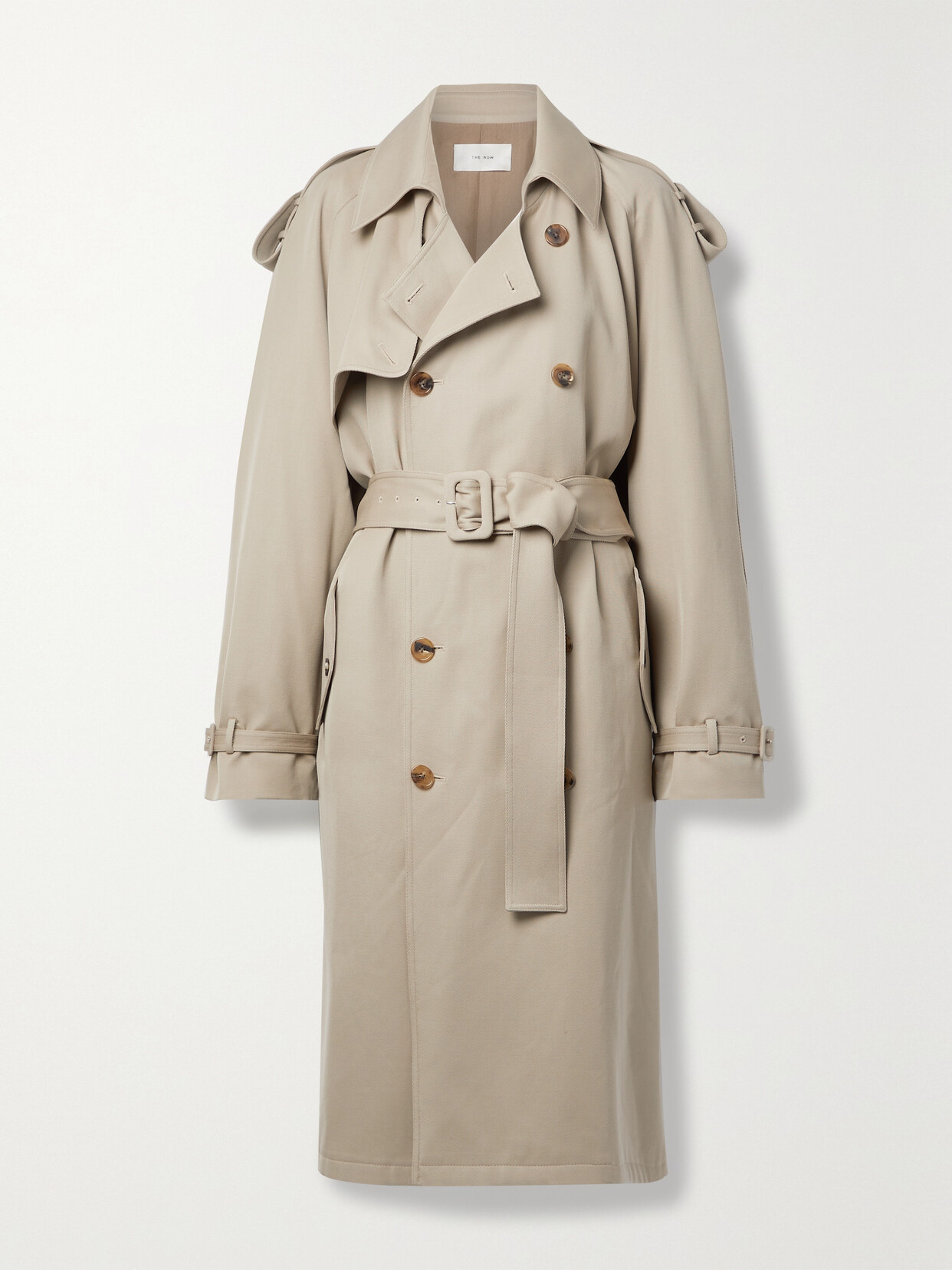 The Row June Belted Cotton-gabardine Trench Coat In Brown