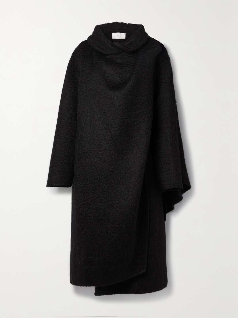 The Row Orlando Oversized Draped Wool And Alpaca-blend Coat