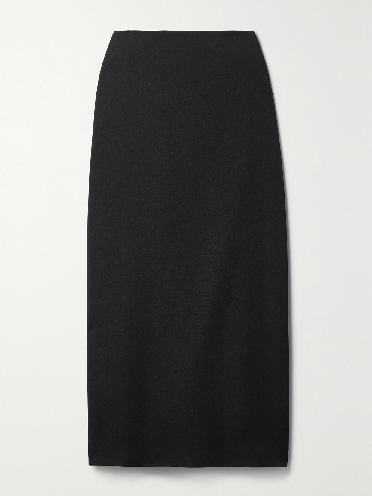 The Row - Kassie Grain De Poudre Wool Midi Skirt - Black