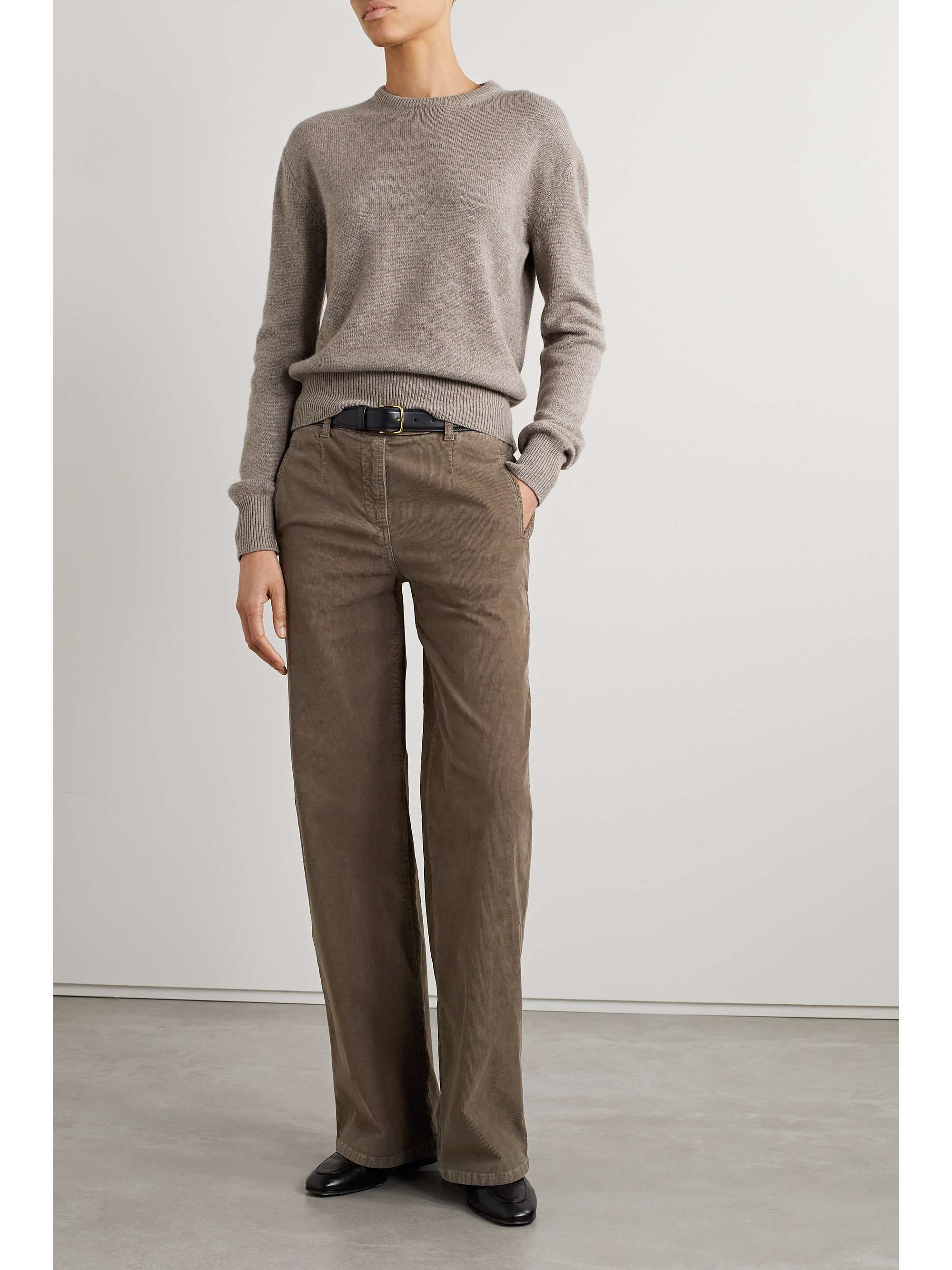 THE ROW Retro Dark Brown Women Corduroy Pants