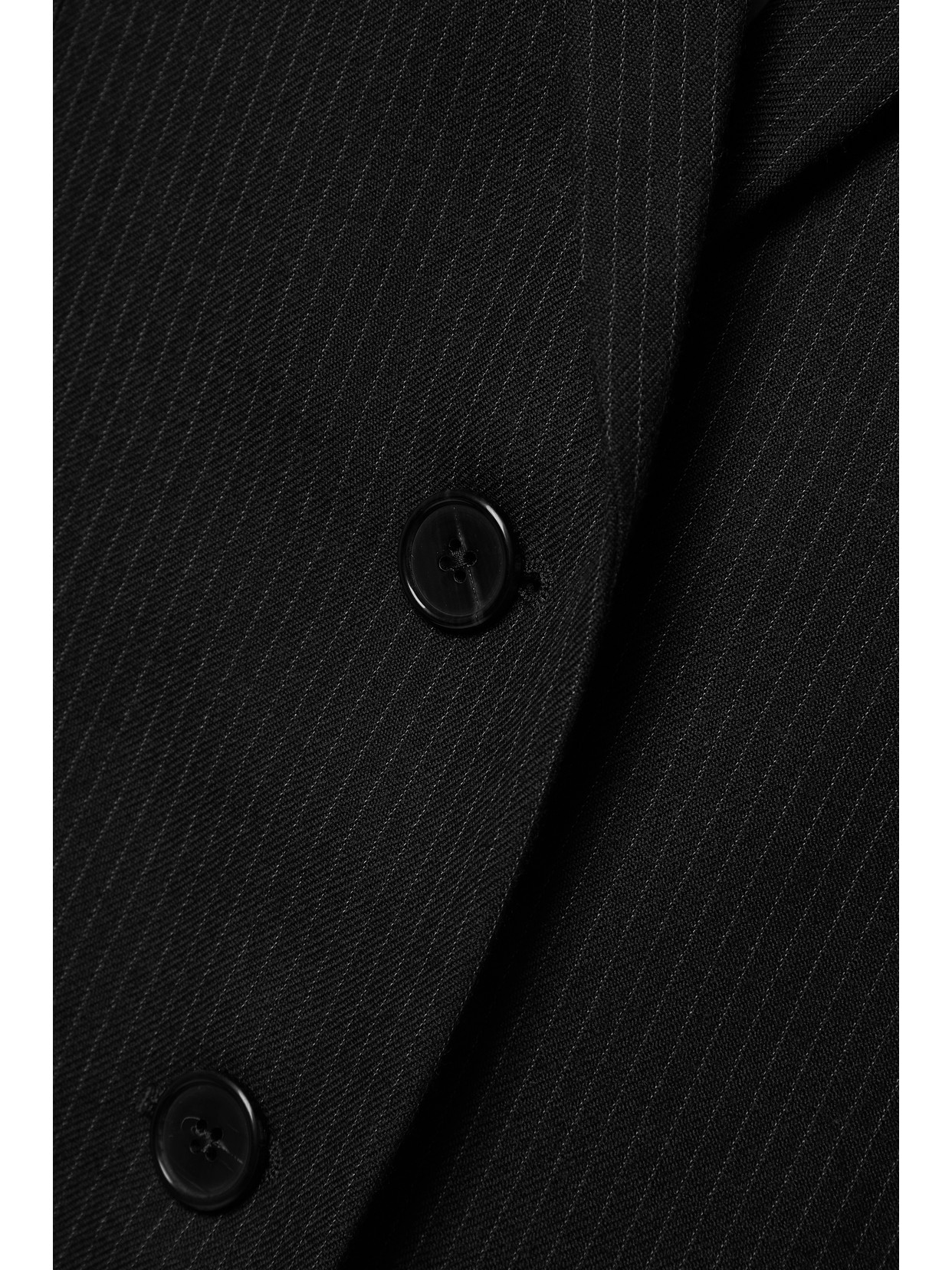 The Row Laudonia Pinstriped Wool Blazer In Black