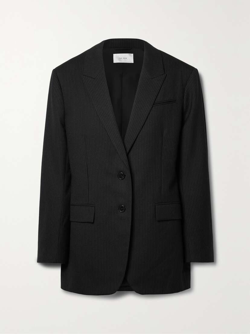 The Row Laudonia Pinstriped Wool Blazer