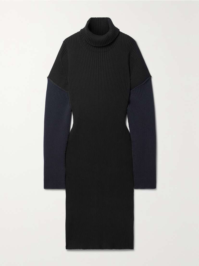 The Row — Deela ribbed cotton and cashmere-blend midi dress
