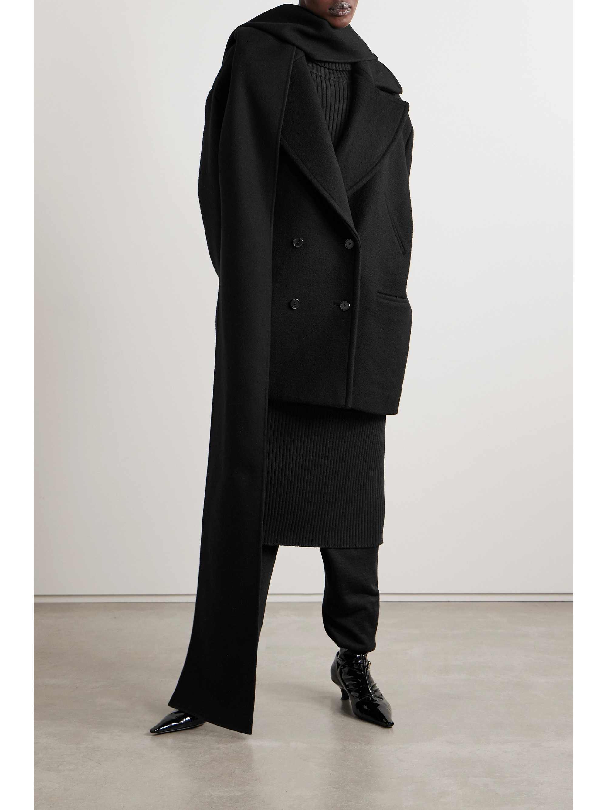 The Row Deela ribbed cotton and cashmere-blend midi dress