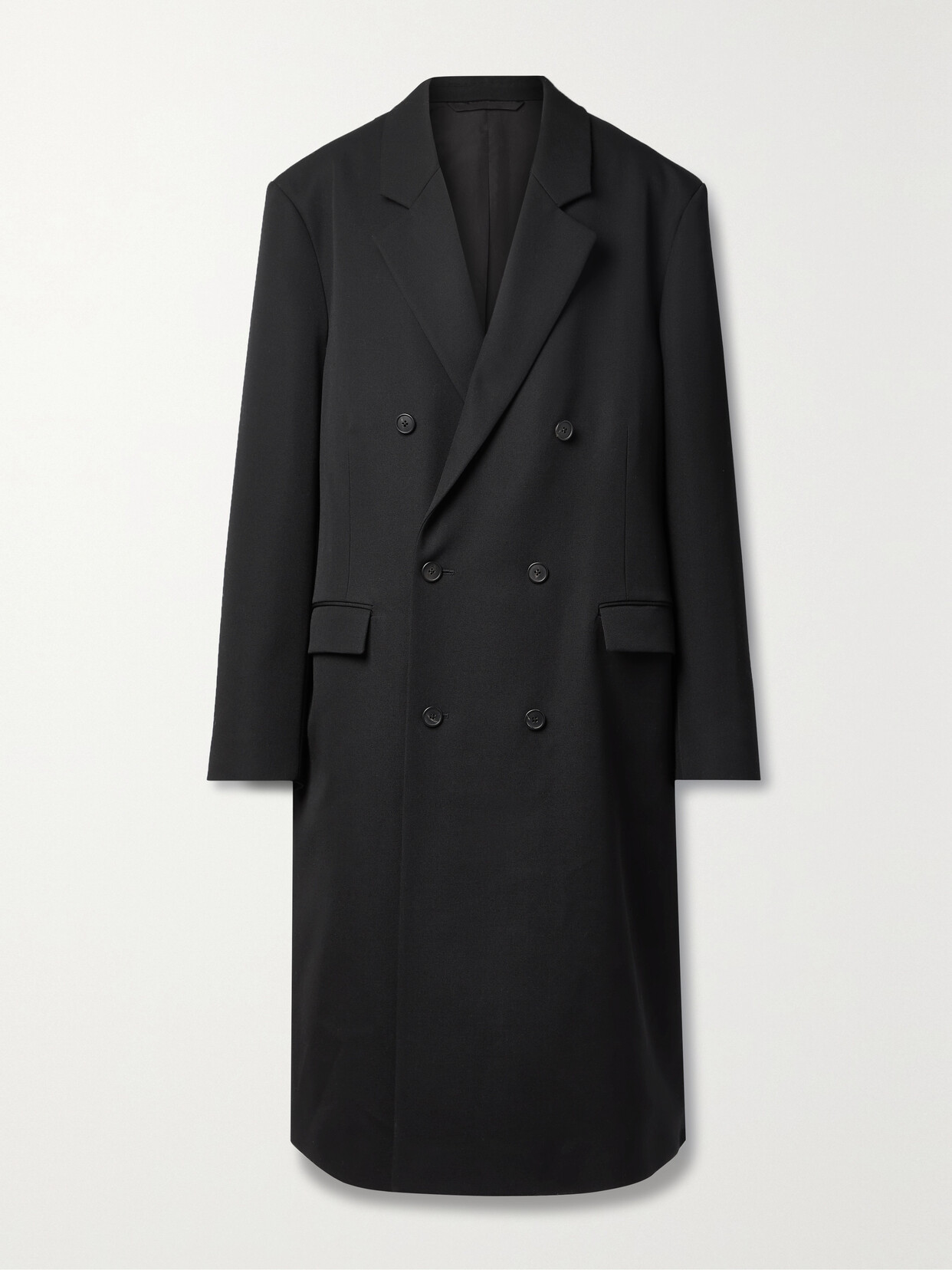 The Row - Andy Oversized Double-breasted Wool Coat - Black