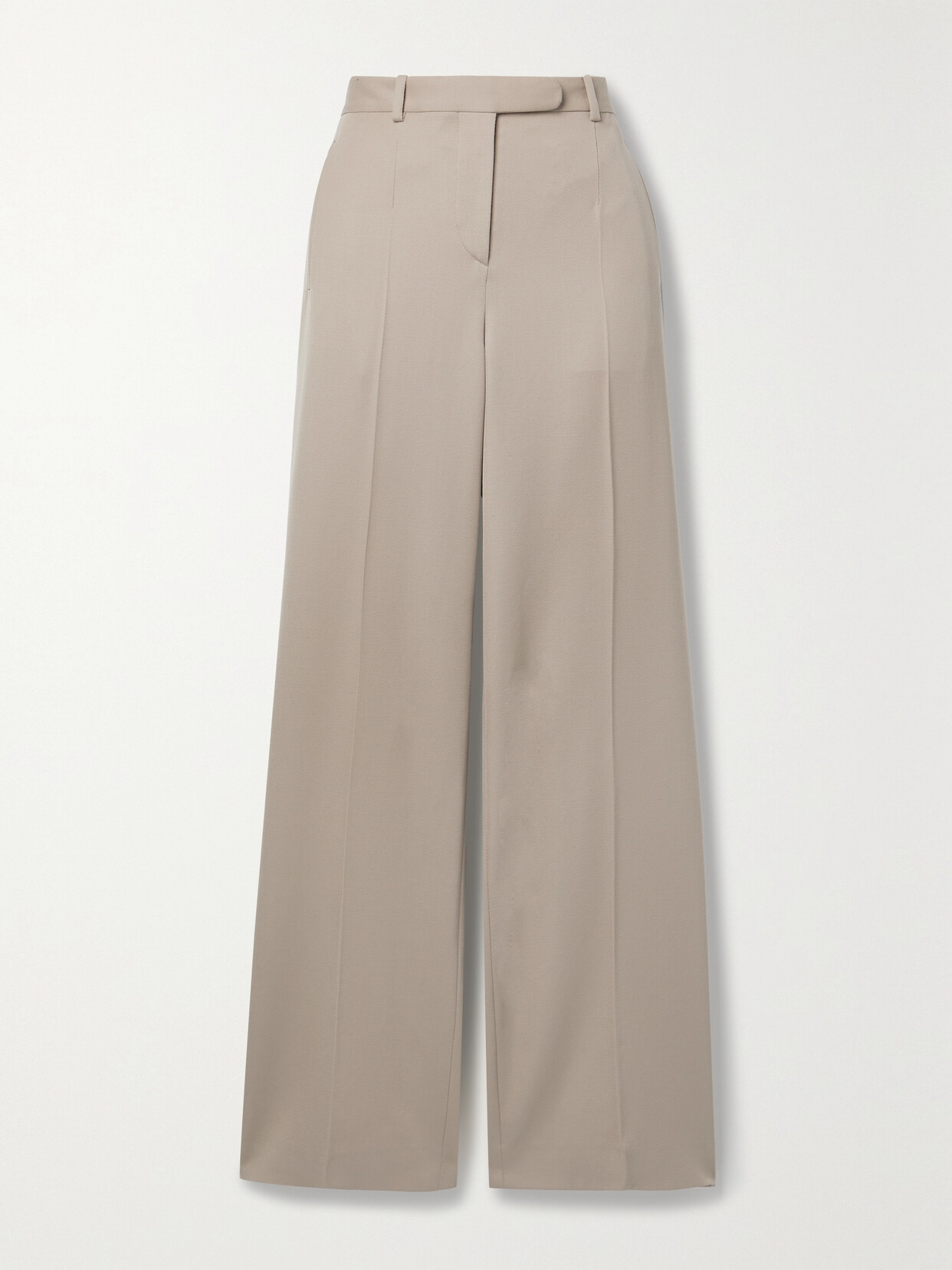 The Row Banew Wool-twill Straight-leg Trousers In Brown