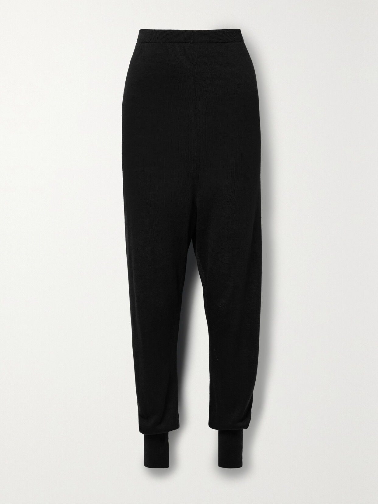 The Row Dalbero Tapered Linen And Silk-blend Pants In Black