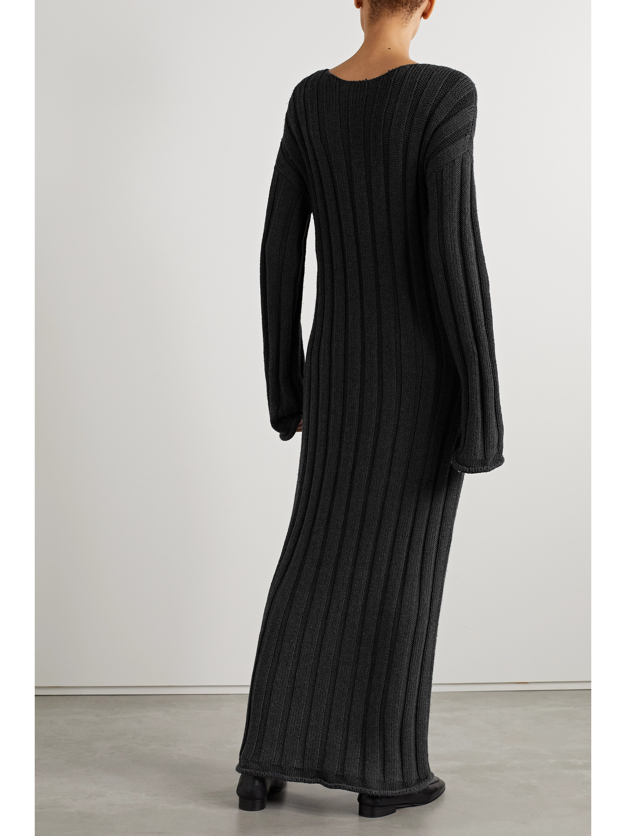 The Row Danielas ribbed wool-blend maxi dress