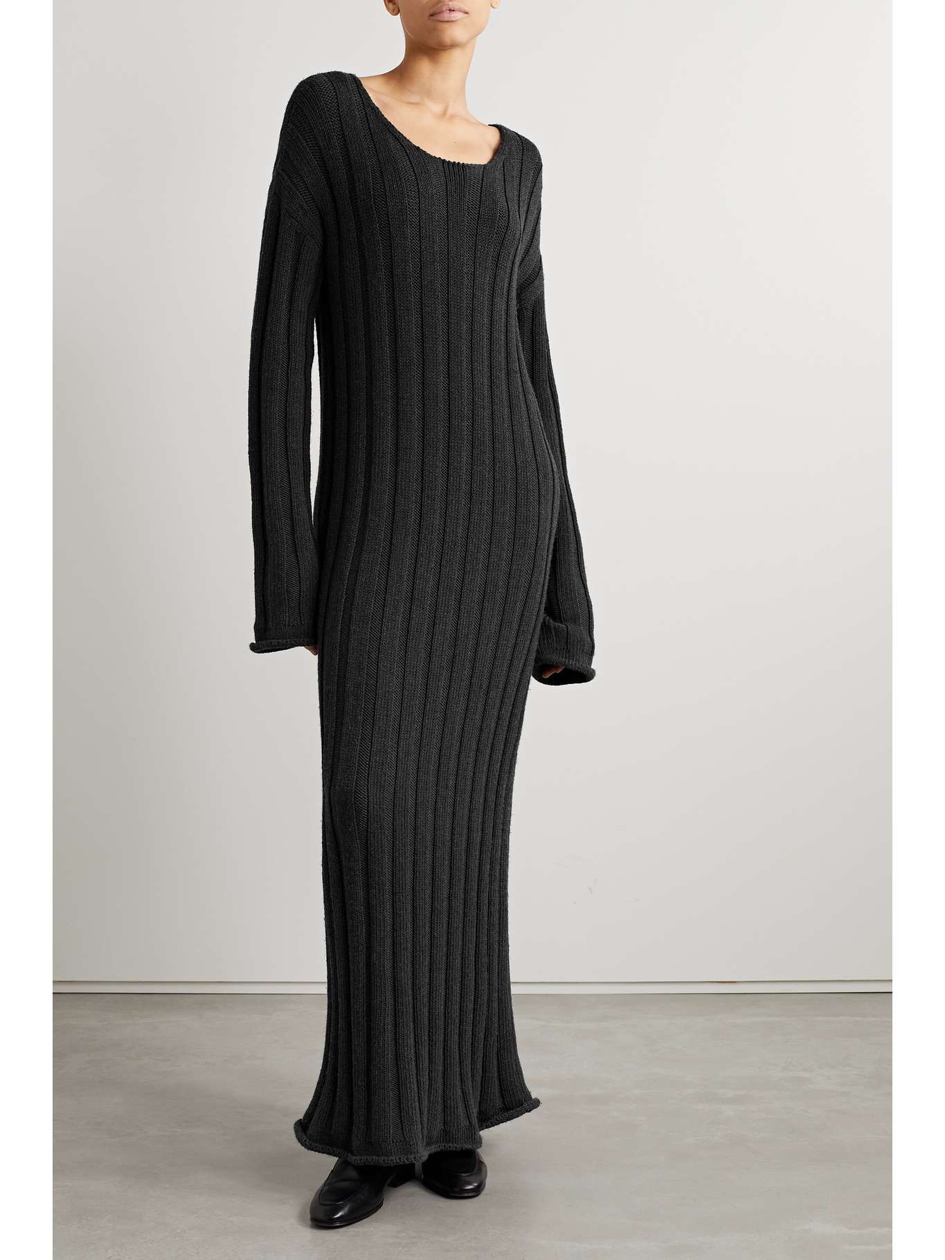 THE ROW Danielas ribbed wool-blend maxi dress | NET-A-PORTER