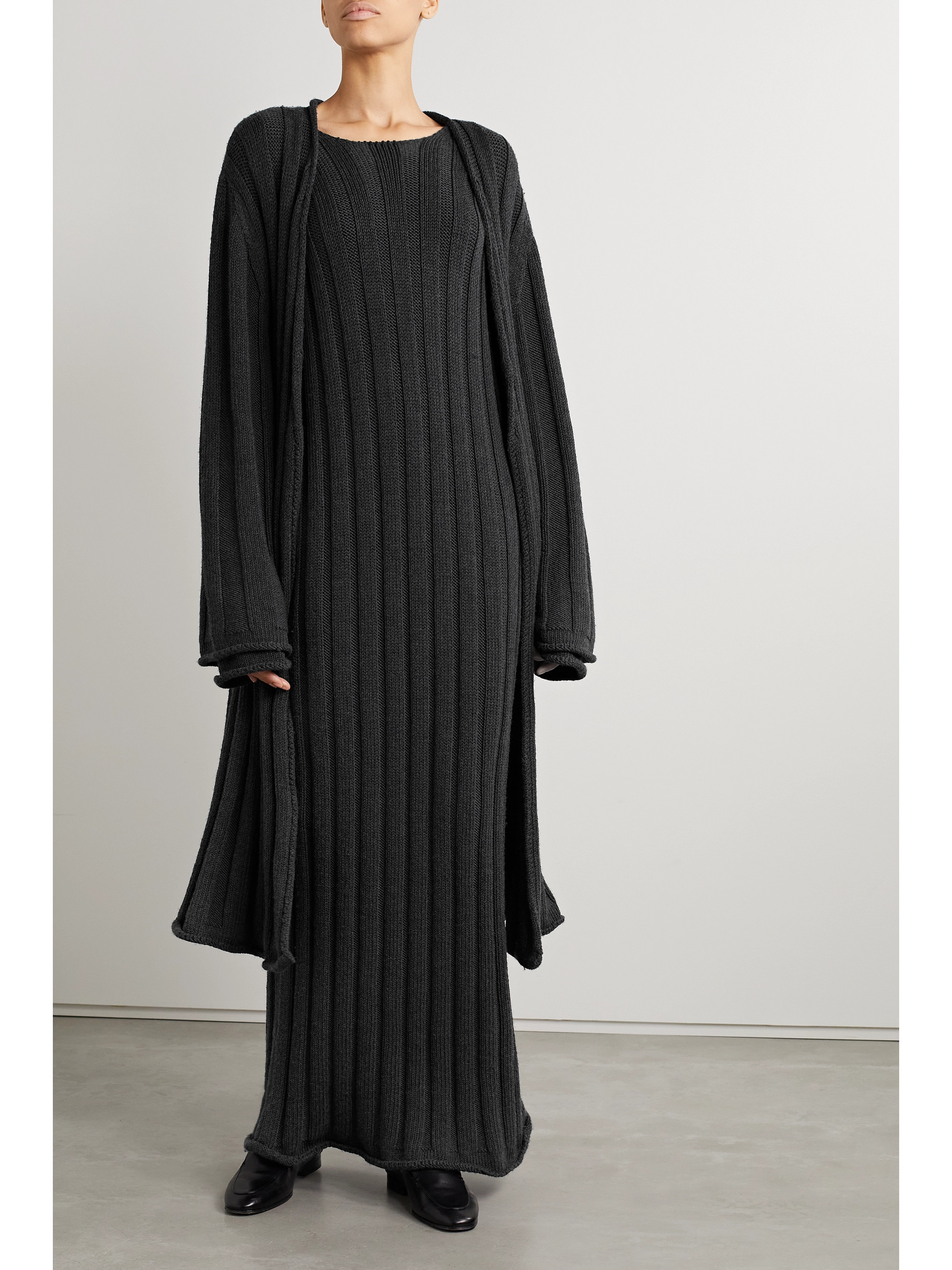 The Row Danielas ribbed wool-blend maxi dress