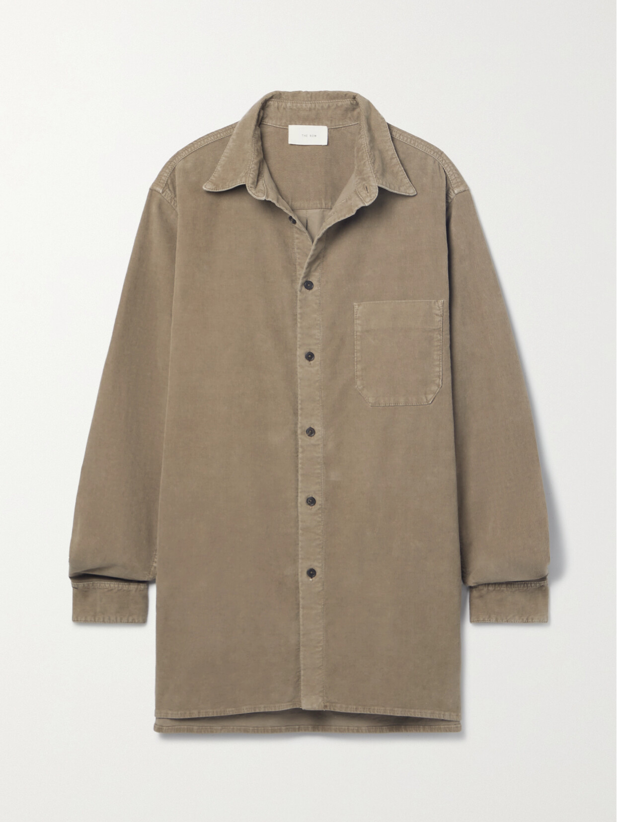 Shop The Row Idro Oversized Cotton-blend Corduroy Shirt In Brown