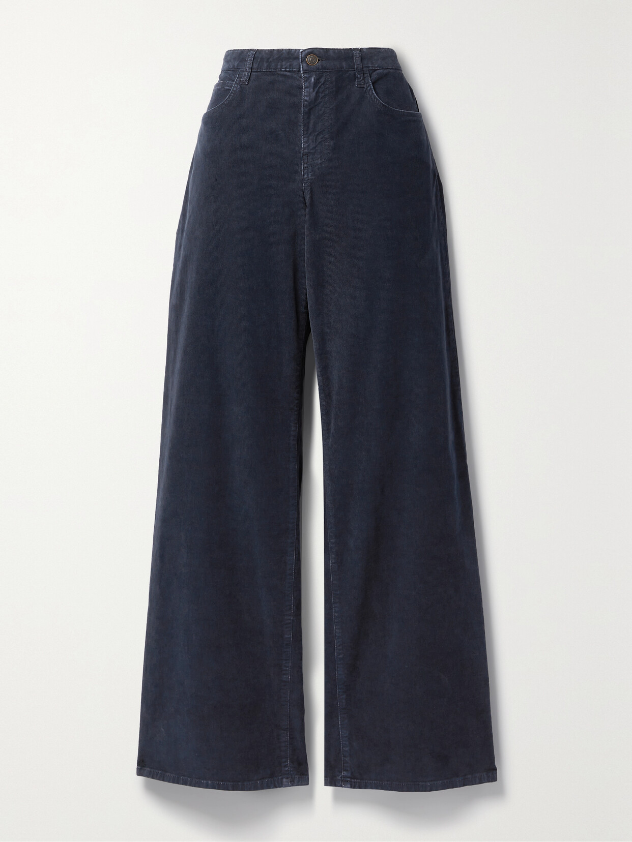 The Row Eglitta Cotton-blend Corduroy Straight-leg Pants - Blue