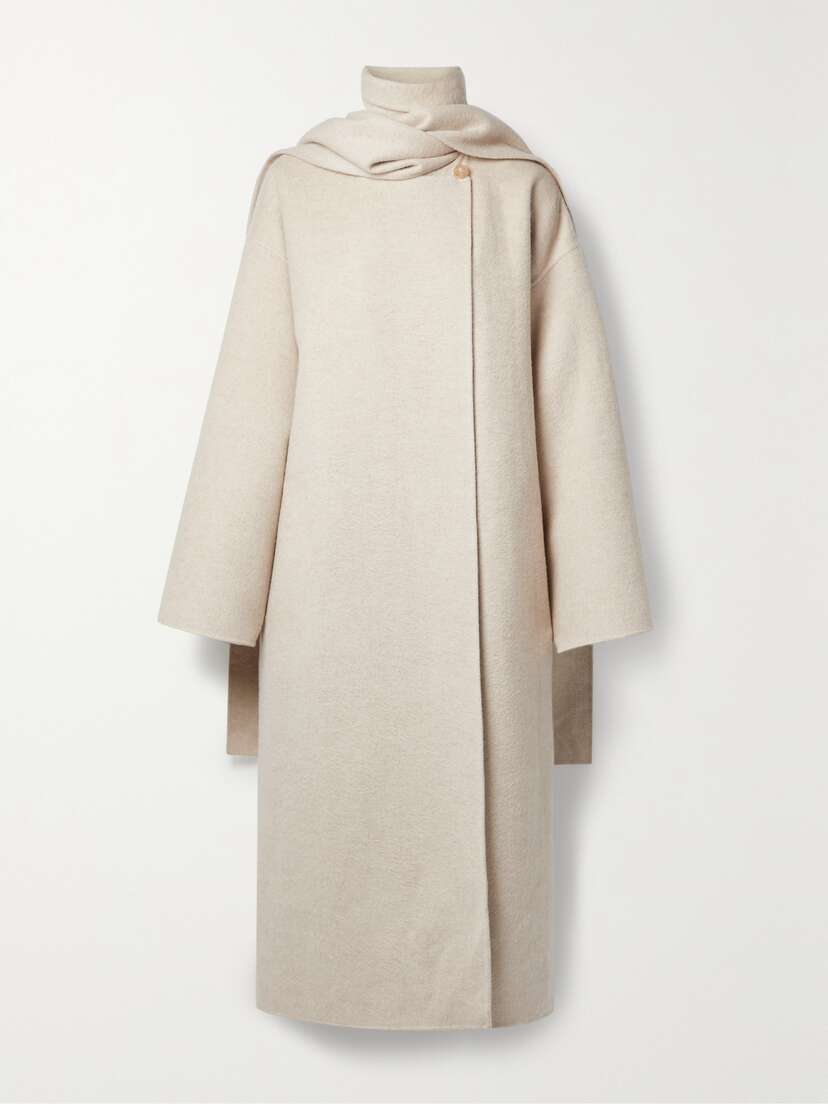 The Row Notte Scarf-detailed Cashmere Coat