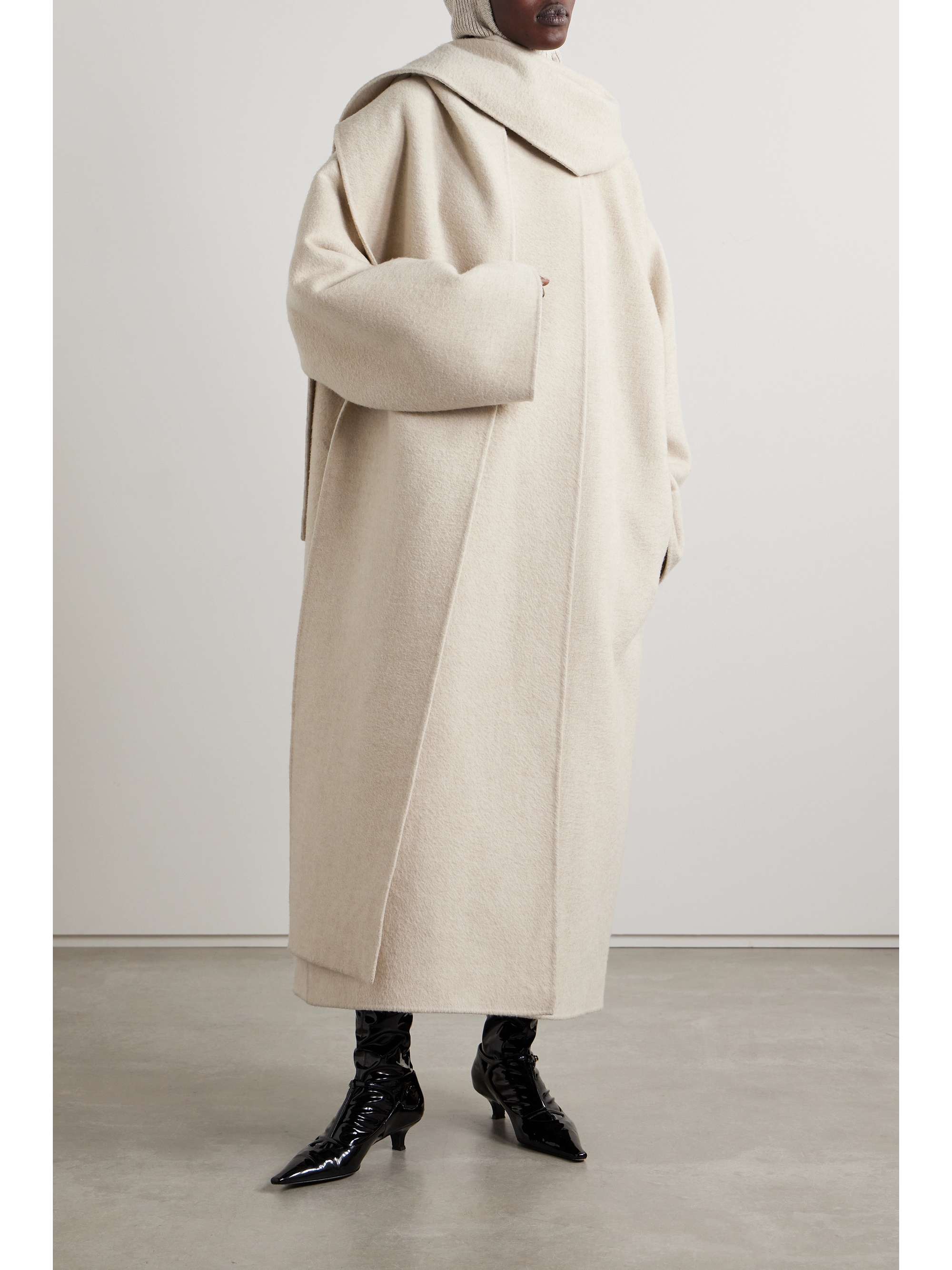 THE ROW Notte scarf-detailed cashmere coat | NET-A-PORTER