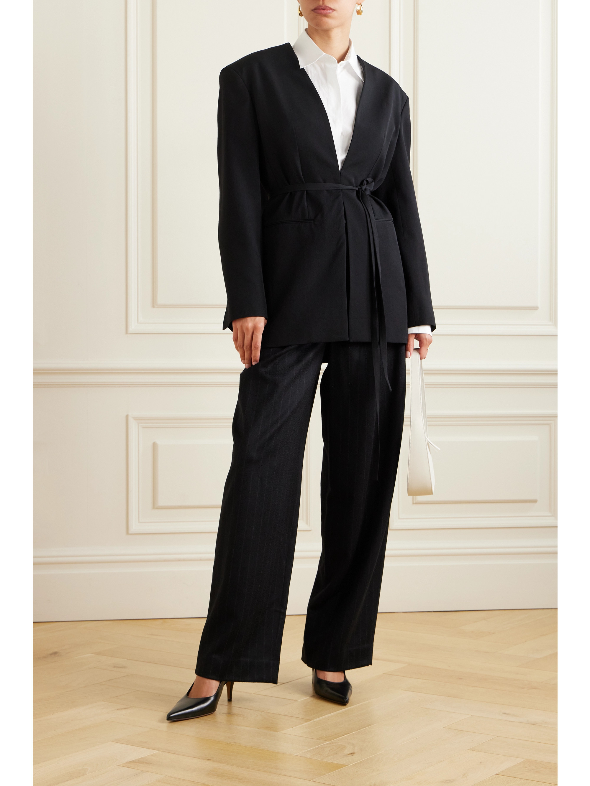 The Row Clio belted wool blazer