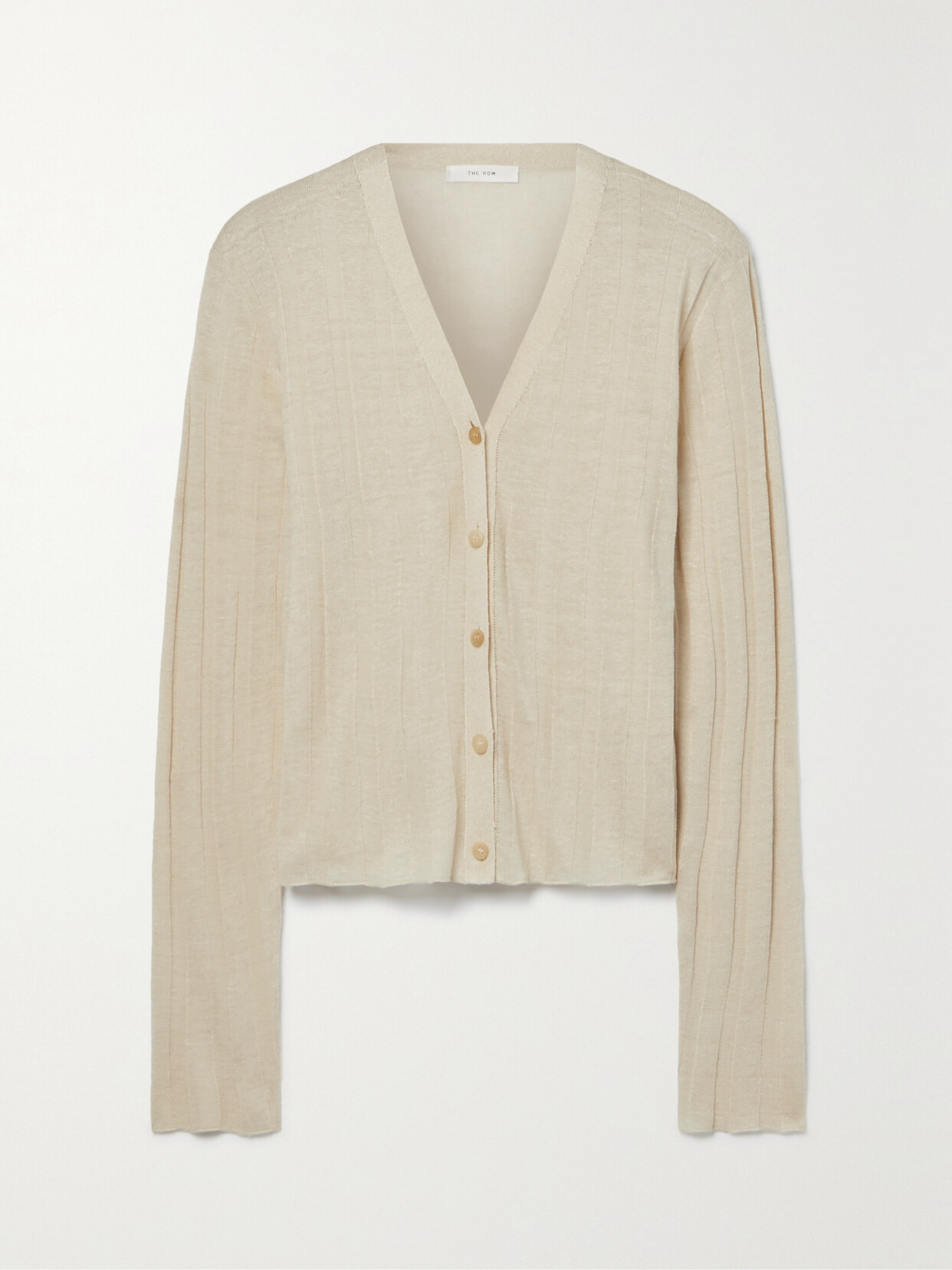 The Row - Dwin Ribbed Linen-blend Cardigan - Cream