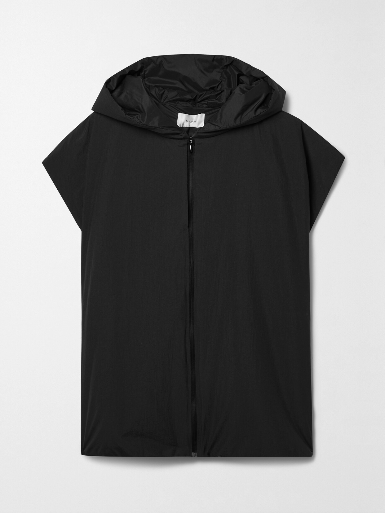 The Row Ledan Hooded Padded Shell Vest In Black