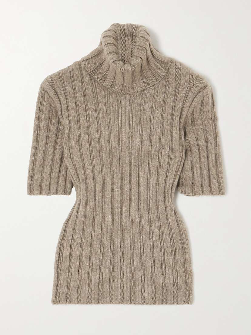 The Row Depinal Ribbed Cashmere And Mohair-blend Turtleneck Sweater