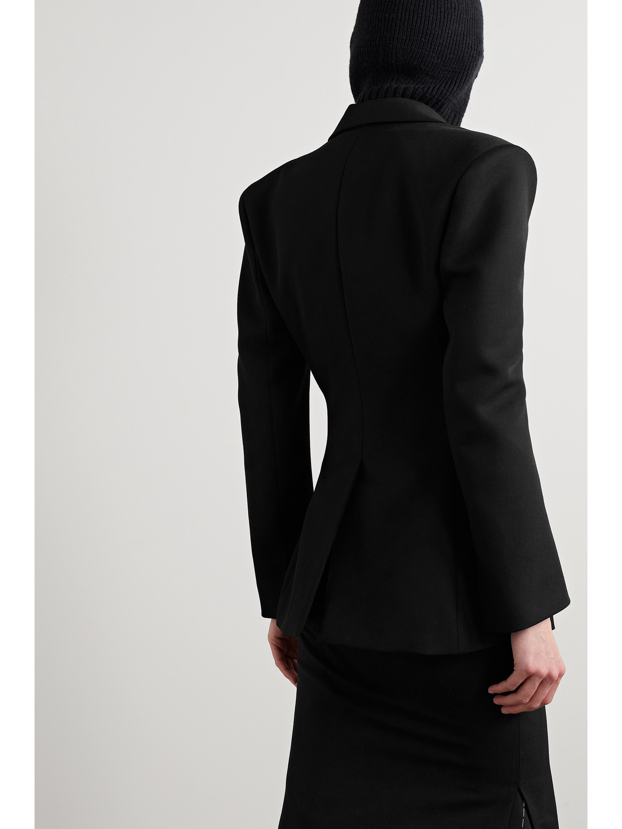 The Row Halm Grain De Poudre Wool Blazer In Black