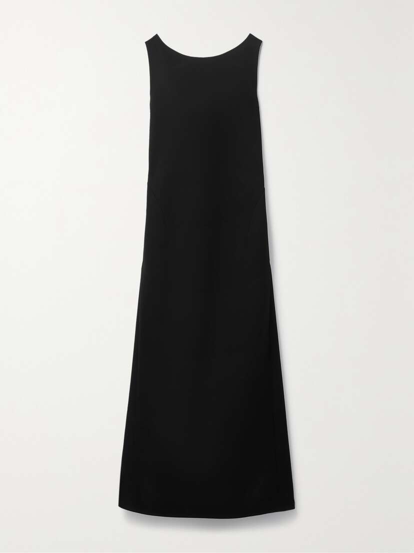 The Row Rhea Draped Wool-blend Crepe Gown