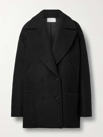 The Row Black Polli Coat