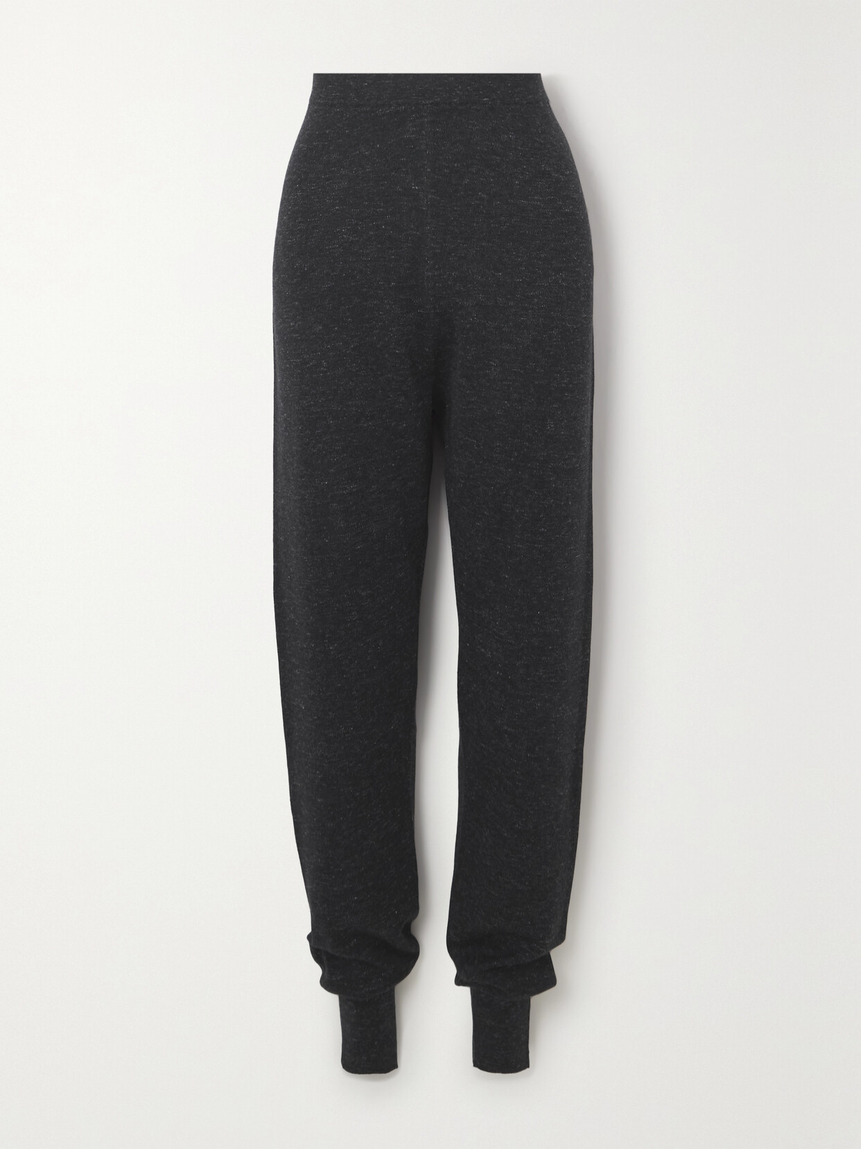 Shop The Row Knitted Tapered Track Pants In Gray