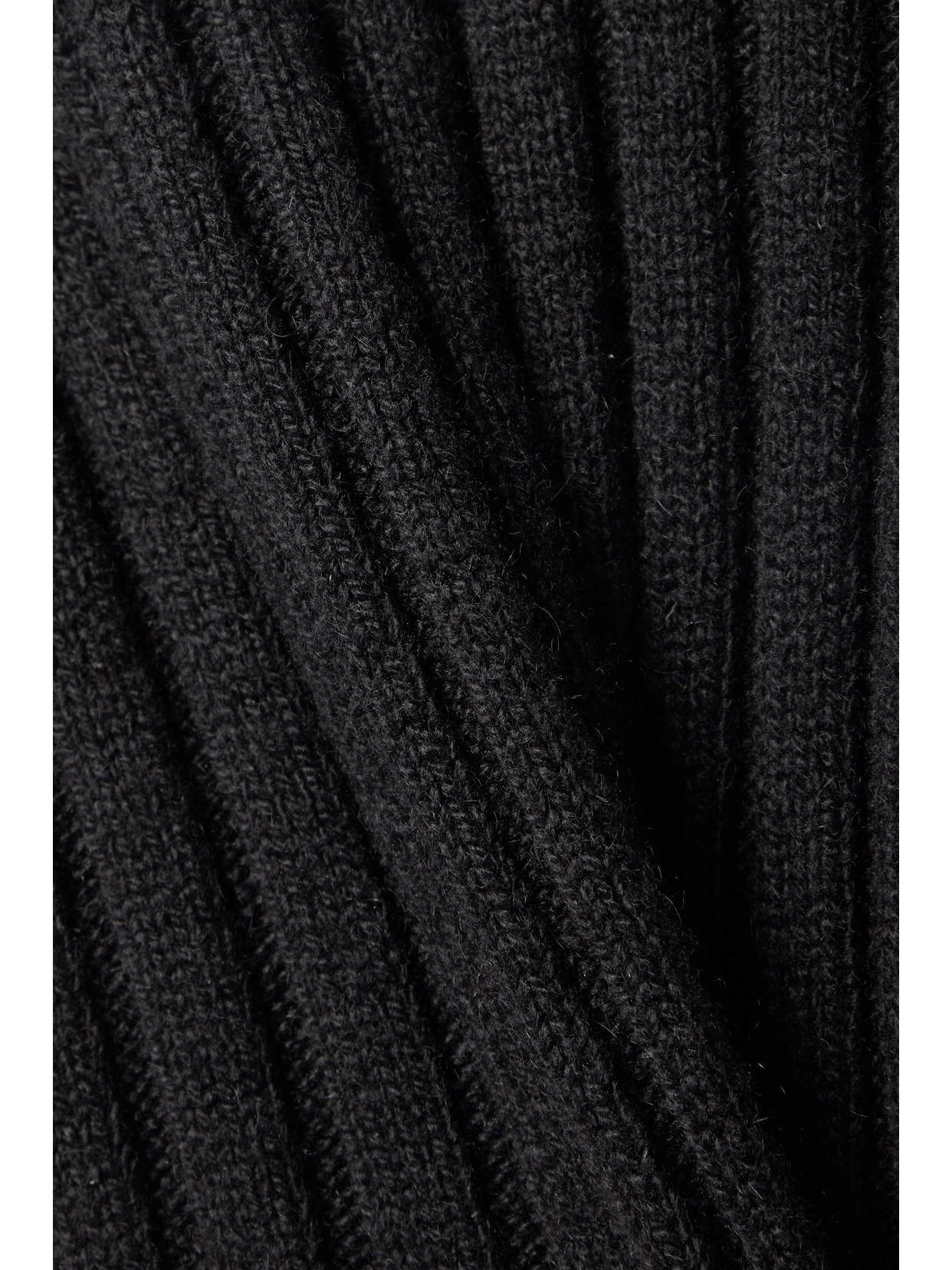 The Row Depinal Ribbed Cashmere And Mohair-blend Turtleneck Sweater In Black