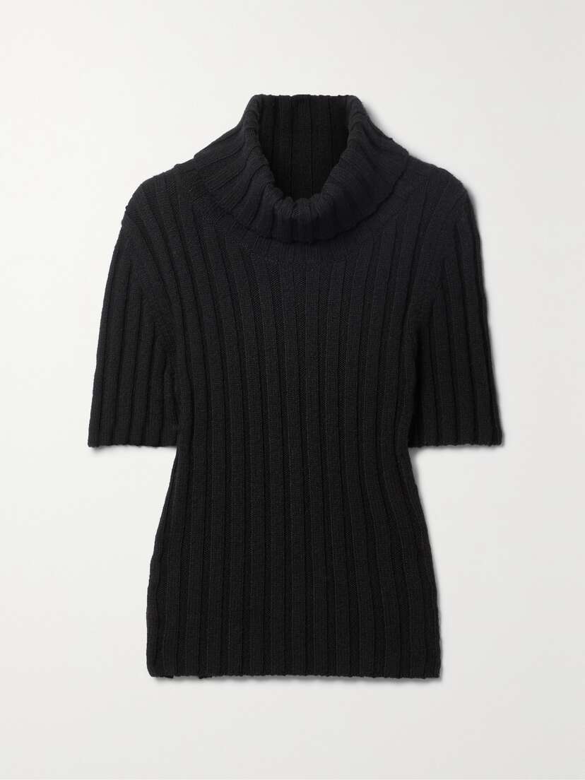 The Row Depinal Ribbed Cashmere And Mohair-blend Turtleneck Sweater