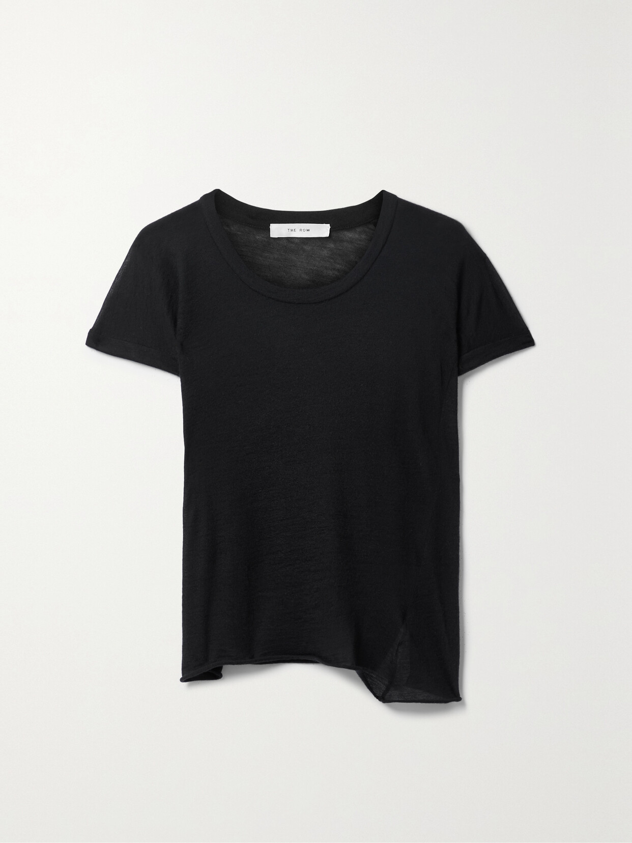 The Row Analyn Asymmetric Cashmere T-shirt In Black